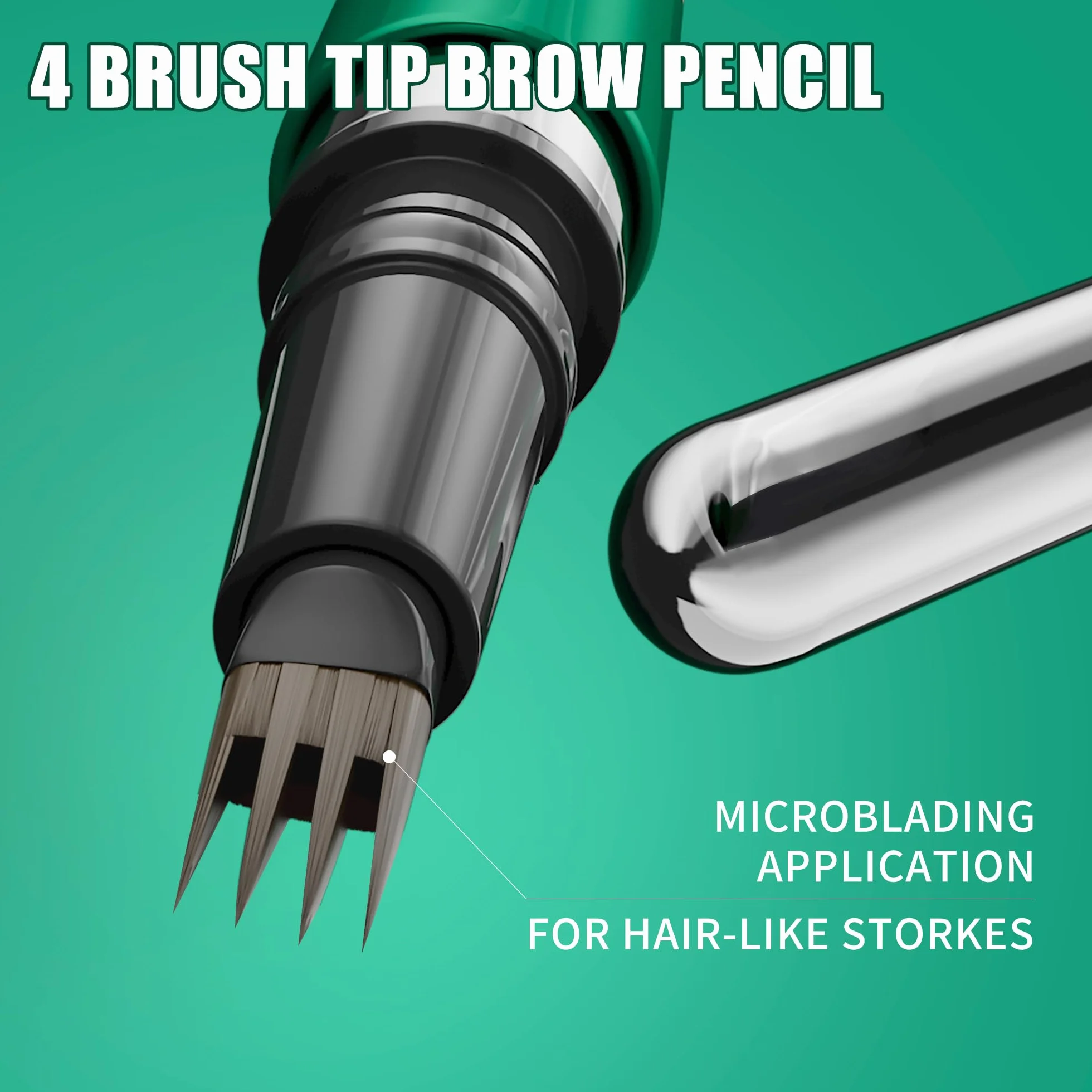 Penna Sopracciglia Effetto Pelo - Matita Sopracciglia Waterproof & No Transfer, Lunga Durata fino a 12H, Effetto Microblading Naturale, Cruelty-Free, Punta Sottile e Precisa (03 Dark Brown)