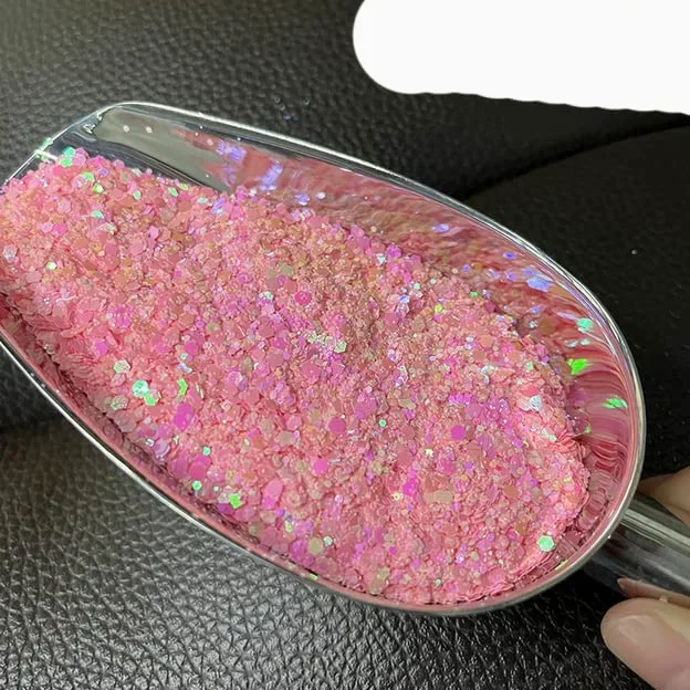 100g 500g Esagonale Formato Della Miscela Colore Della Caramella Occhio Viso Artigianato Unghie artistiche Paillettes Glitter Chunky Bulk Powder-7-500g