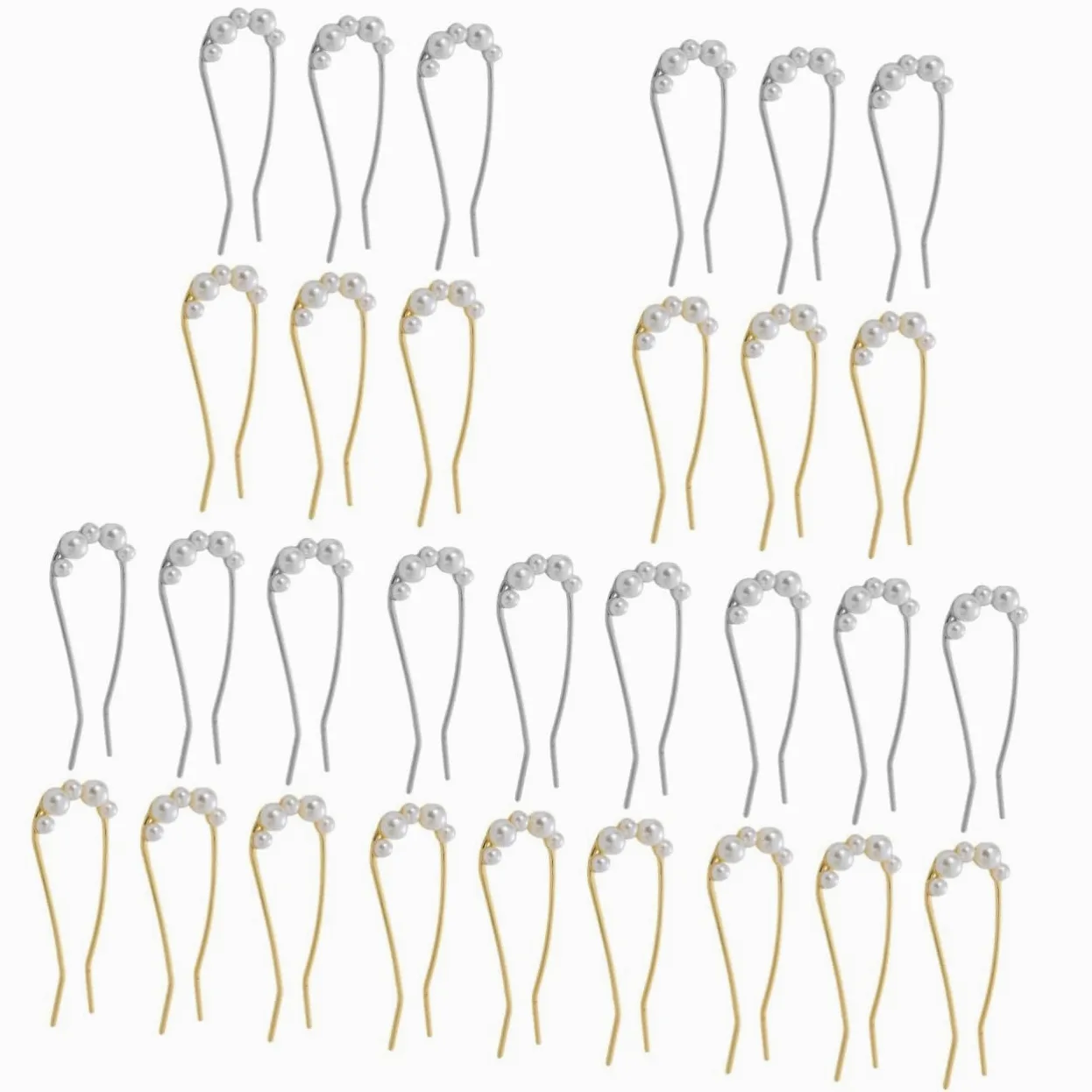 VICASKY 30 Pezzi Forcine Vintage U Shaped con Fermagli Leggeri per Acconciature Eleganti Accessori per Matrimoni e Party