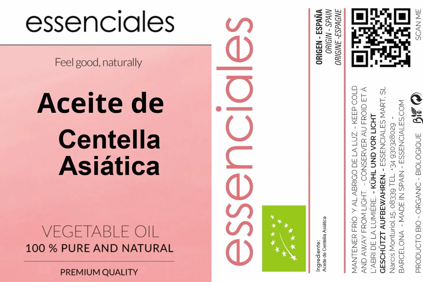 Olio naturale di Centella Asiatica | Macerato di Centella Asiatica | Rigenerante per la pelle, anti-smagliature, idratante e rassodante | Per uso viso e corpo (100 ml)