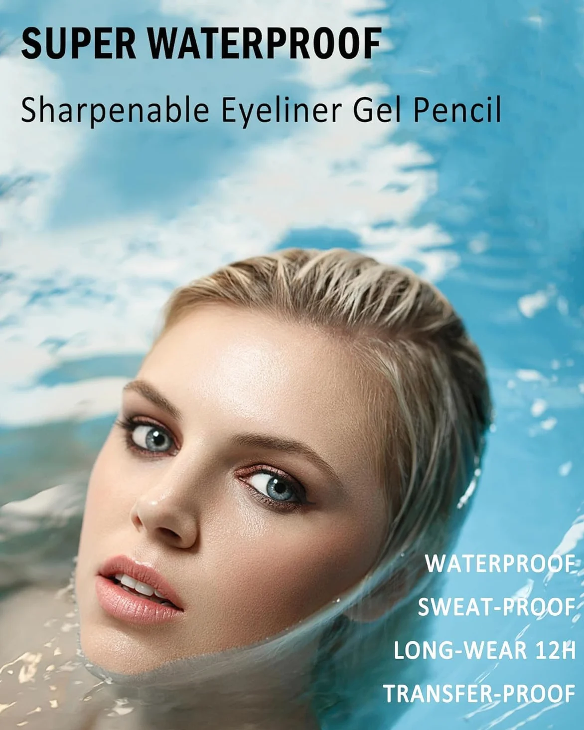 Colorato Gel eyeliner matite penna set, 6 pezzi Eyeliner impermeabile Labbra Liner Ombra d'occhio Matite sopracciglia Pen Eye Makeup ﻿ (01#+02#+03#+05#+06#+07#)