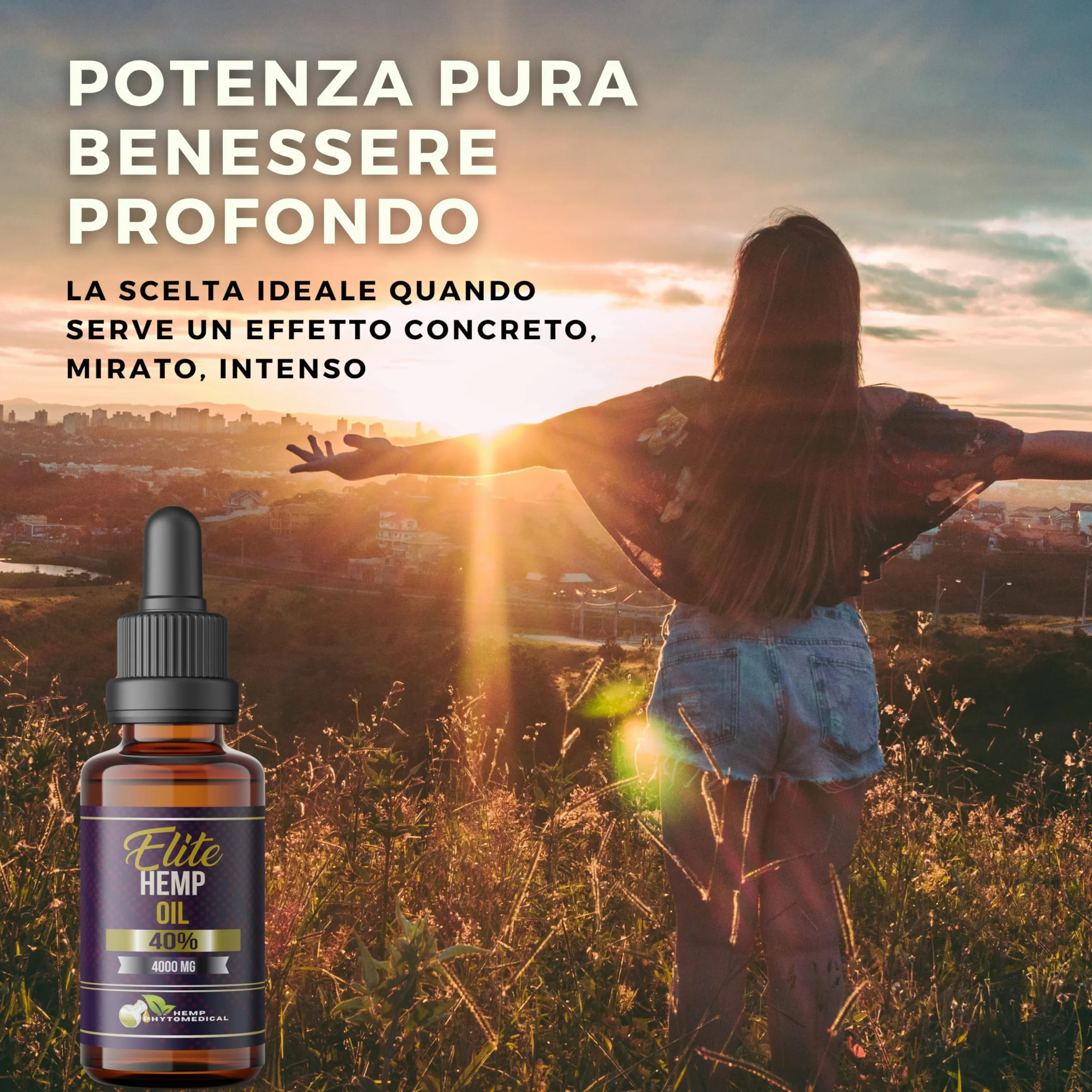 Elite Hemp Oil 40% HEMP PHYTOMEDICAL Olio di Canapa Certificato ad Alta Concentrazione