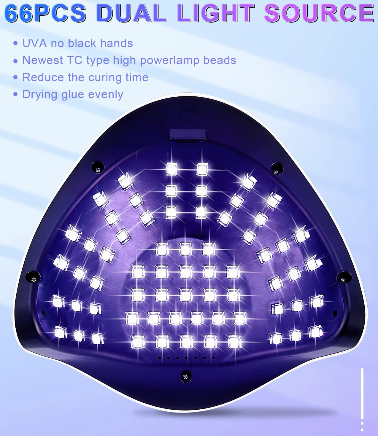 Zawaer Lampada UV LED 280W 66pcs Curare Rapidamente Unghie Pedicure, con Sensore Automatico e Schermo 4 Timer per Manicure a Casa e in Salone