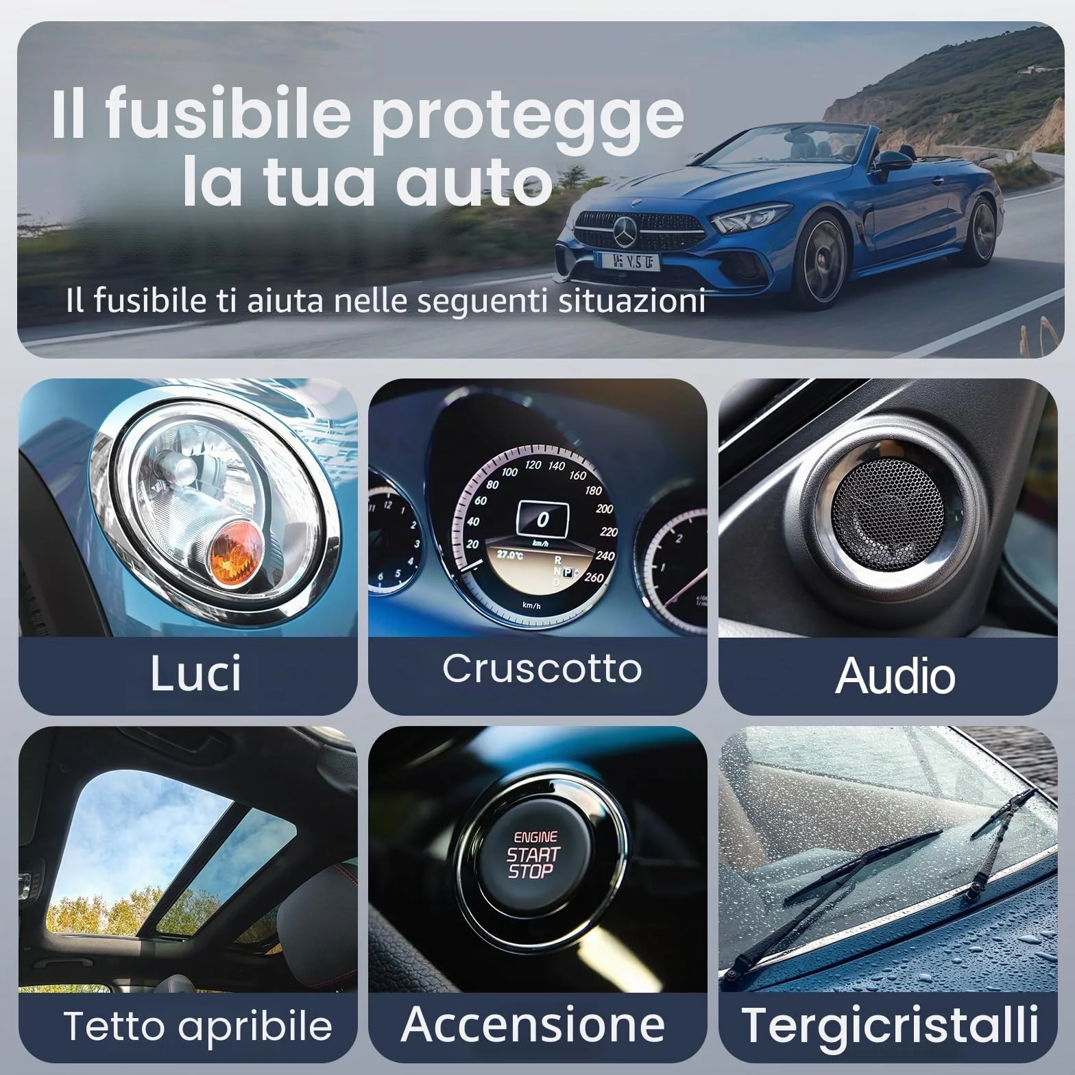 JOREST 120 fusibili auto set con estrattore – 2A-40A per auto camper camion moto