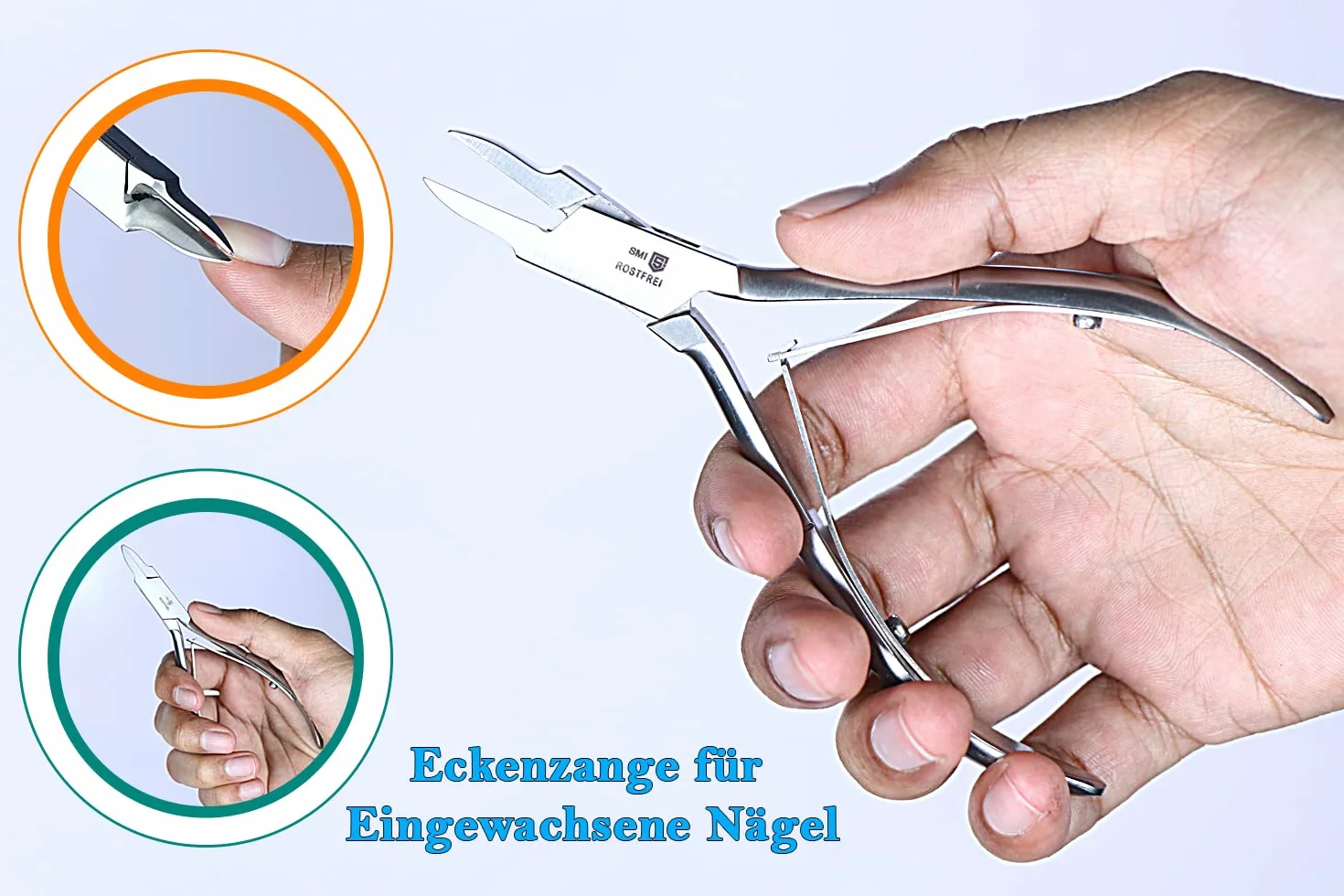 SMI 12.7 cm Tagliaunghie di precisione per Unghie Tronchesino Unghie Manicure Pedicure Unghie Spesse Incarnite Acciaio Inox