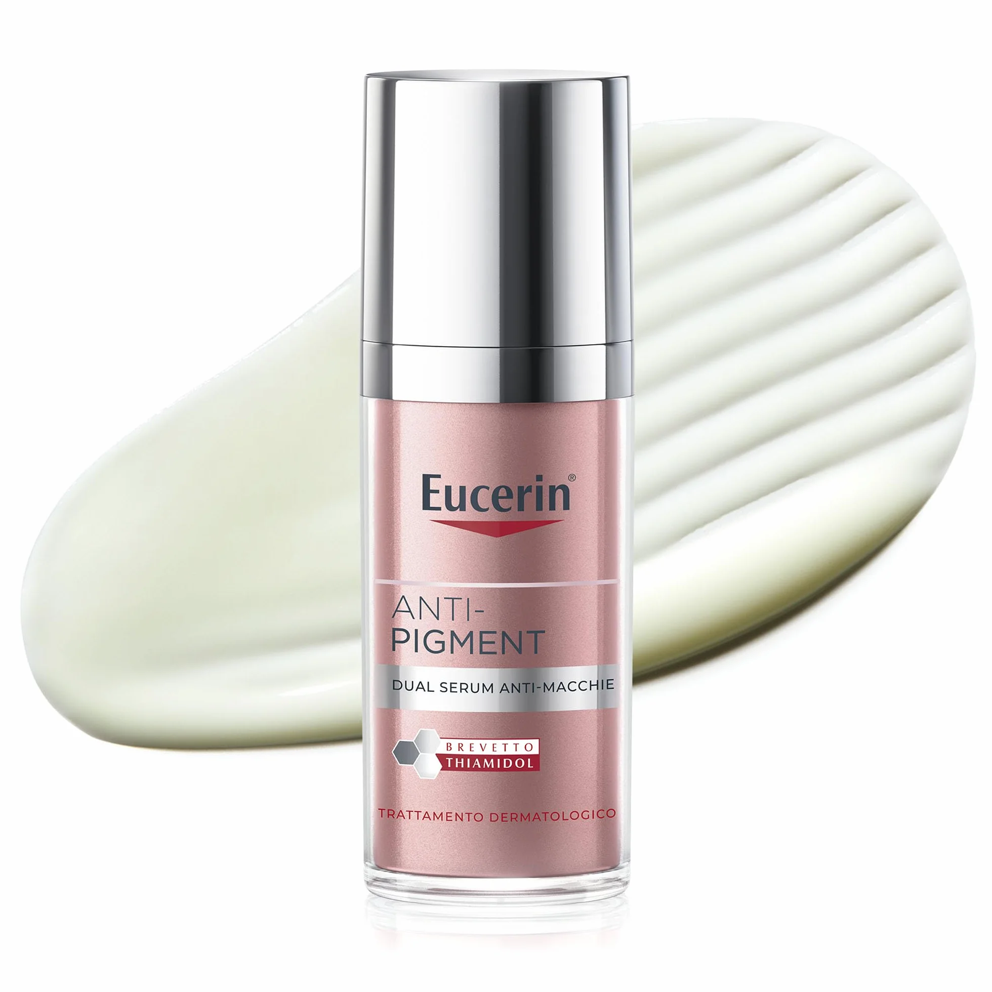 Eucerin Anti-Pigment Siero Viso Dual Serum 30 ml, Siero antimacchia viso concentrato per una pelle uniforme e levigata, Formula con Acido Ialuronico e Thiamidol per tutti i tipi di pelle