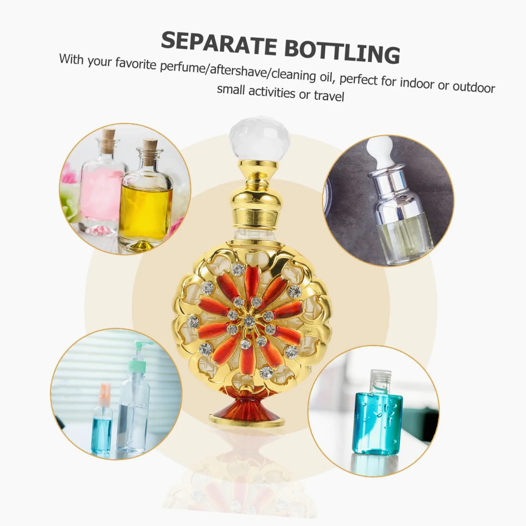 2pezzi Bottiglia Di Profumo Vuota Da Viaggio Ricaricabile Con Design Elegante e Chiusura Ermetica Per Oli Essenziali e Profumi Per Uso Personale e Regali
