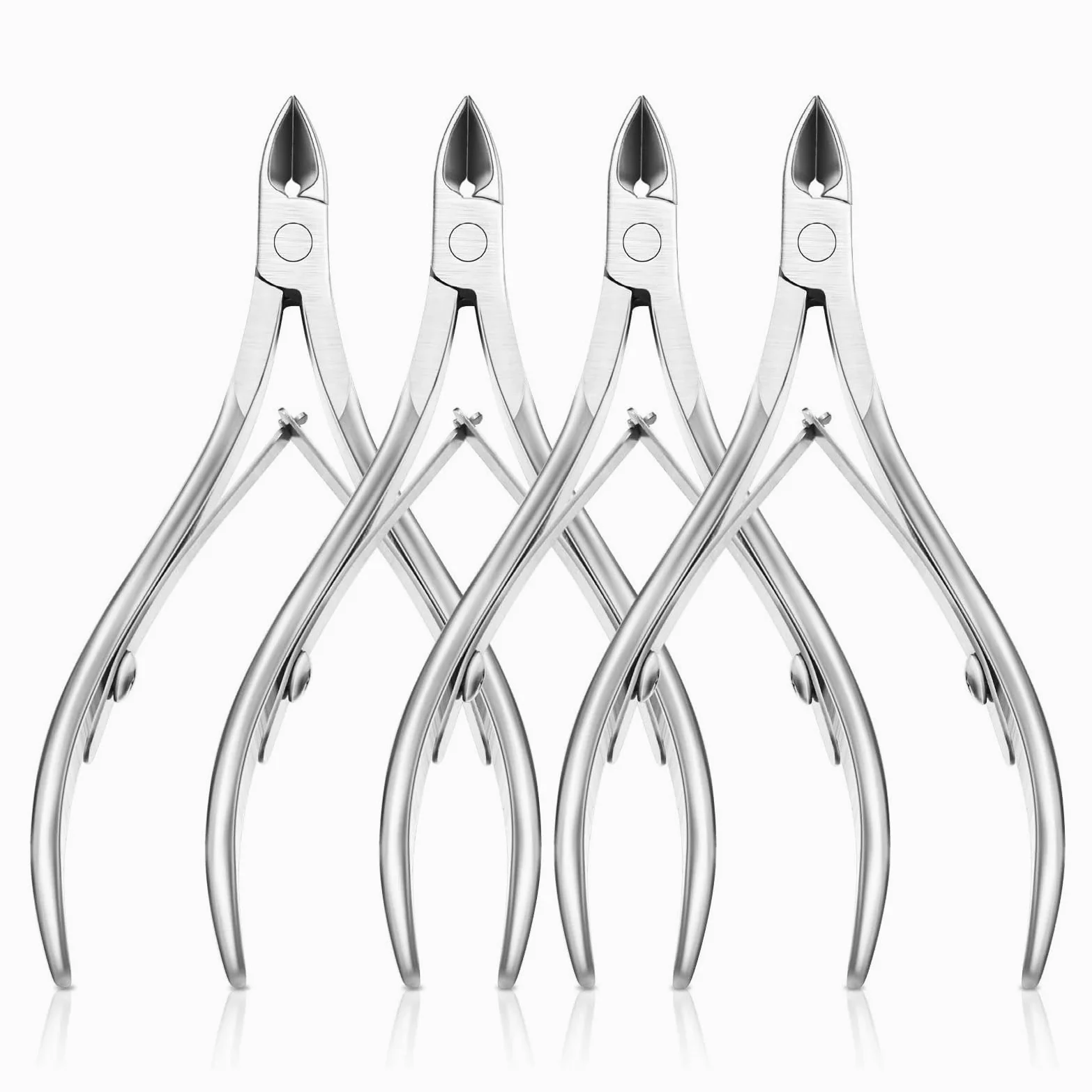 Tronchesino for cuticole, tronchesino for unghie, forbici, spingipelle for manicure, pinza for pedicure, strumento for la rimozione della pelle morta e for ricrescita(4pcs)