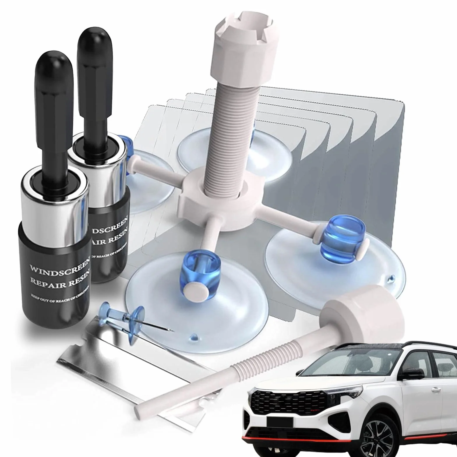 Kit Riparazione Vetri Parabrezza, Resina Liquida per Crepe, Accessori Esterni Auto