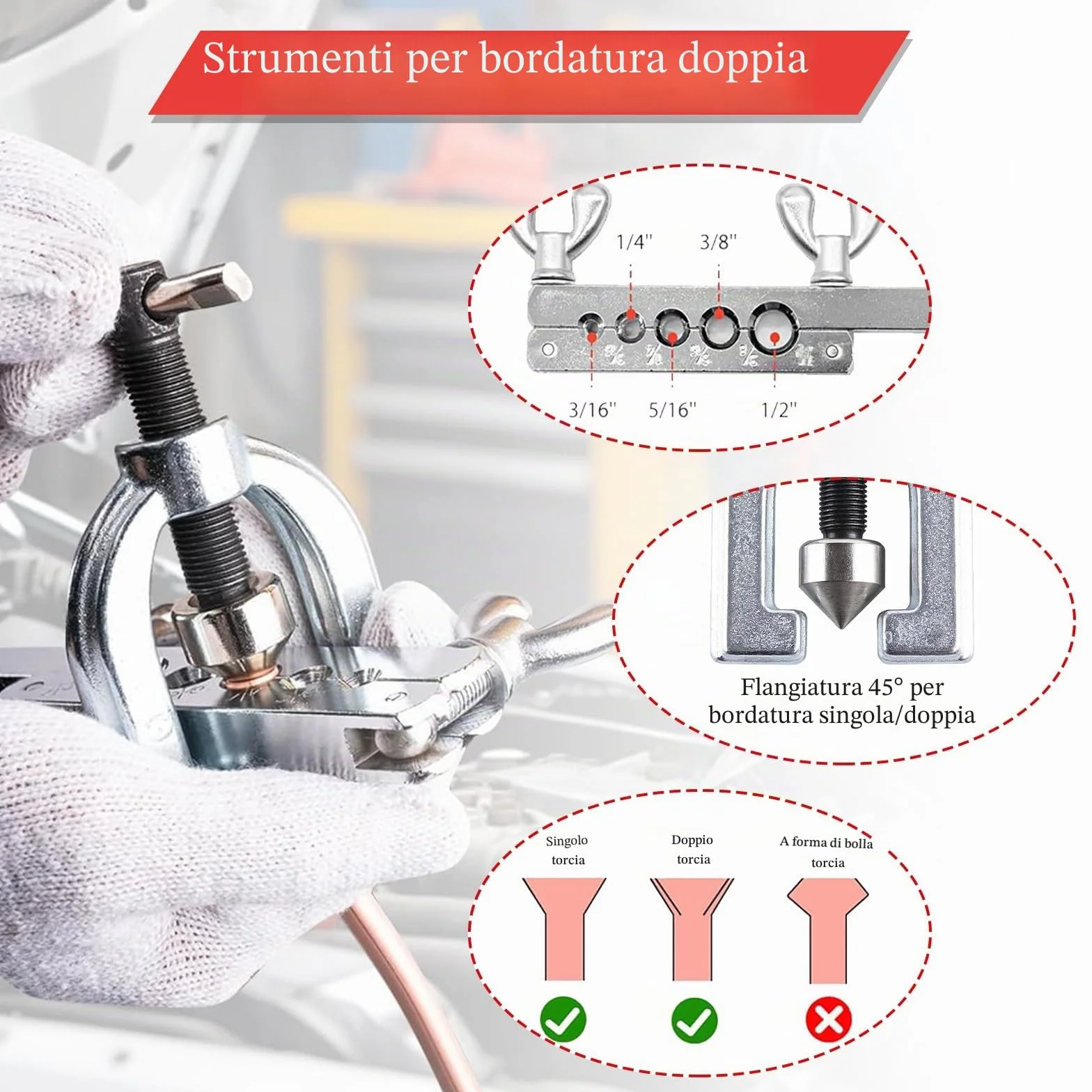 Bobina tubi freno 25 piedi Strumento a doppia svasatura Accessori riparazione linea freni auto