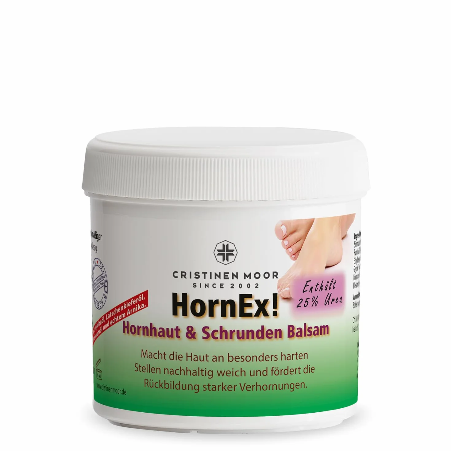 Crema per piedi secchi e screpolati con il 25% di urea | 200ml | Rimuove efficacemente i calli in eccesso | Normalizza talloni screpolati e molto secchi | CristinenMoor