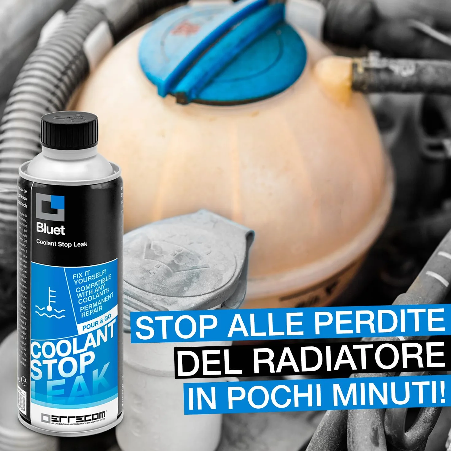 ERRECOM Bluet Turafalle 250 mL Perdite Liquido Radiatore Impianti Raffreddamento Auto Moto