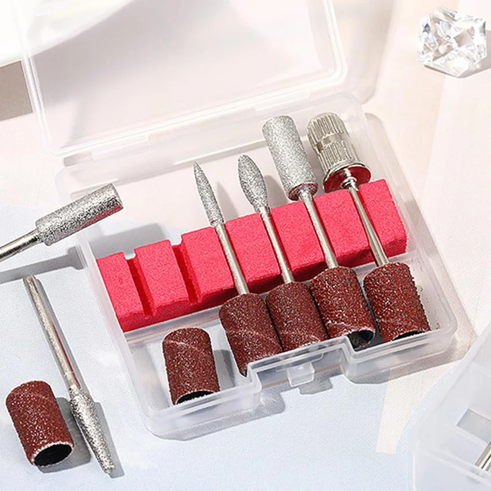 Punte per fresa per unghie, corindone, professionali per manicure e pedicure
