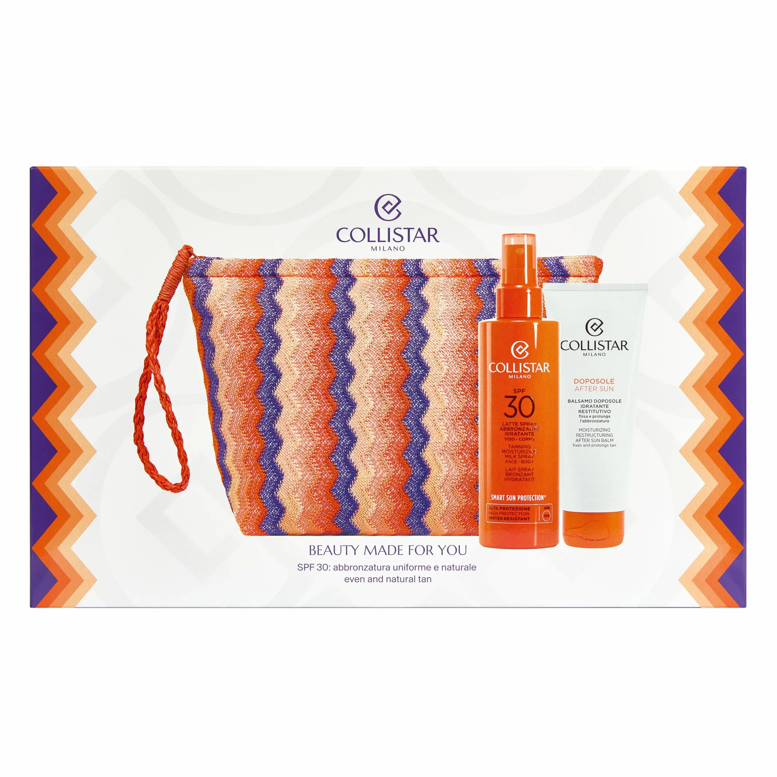 Collistar Latte Spray Abbronzante SPF30 200ml + Balsamo Doposole 100ml Cofanetto Regalo