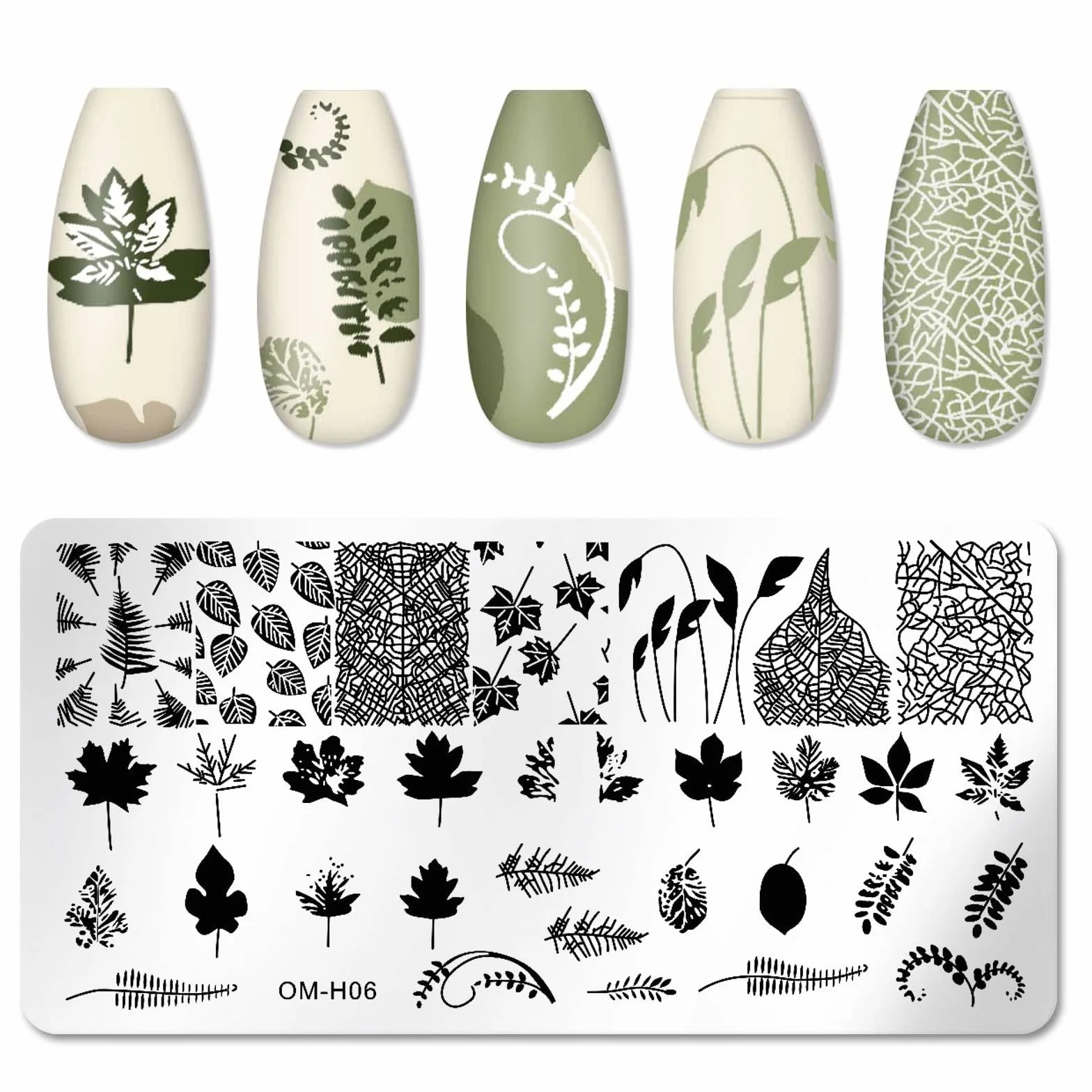 MWOOT 6 Pezzi Stamping Nail Art, Modelli Multipli per Stencil Unghie Nail Art, Unghie Piastre Manicure Nail Piastra, Unghie Timbro Scraper Piatti Templates per Decorazione Unghie