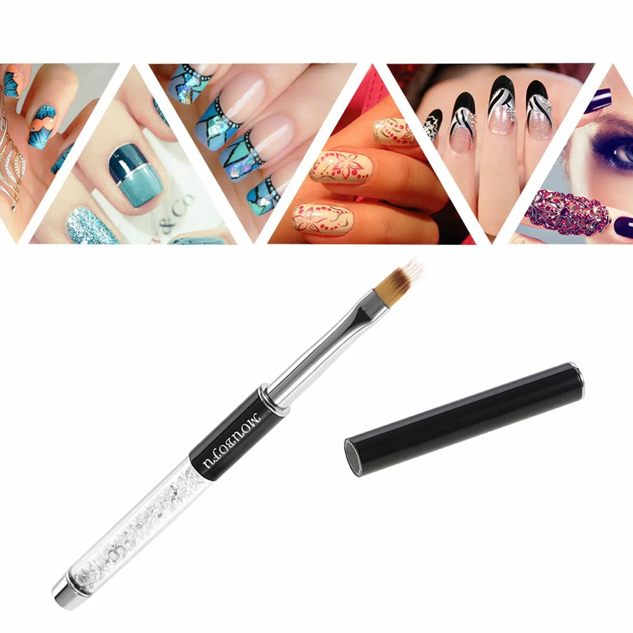 Set di 2 pennelli per unghie ombre e 3 pennelli per unghie in gel UV, sfumati, per nail art…