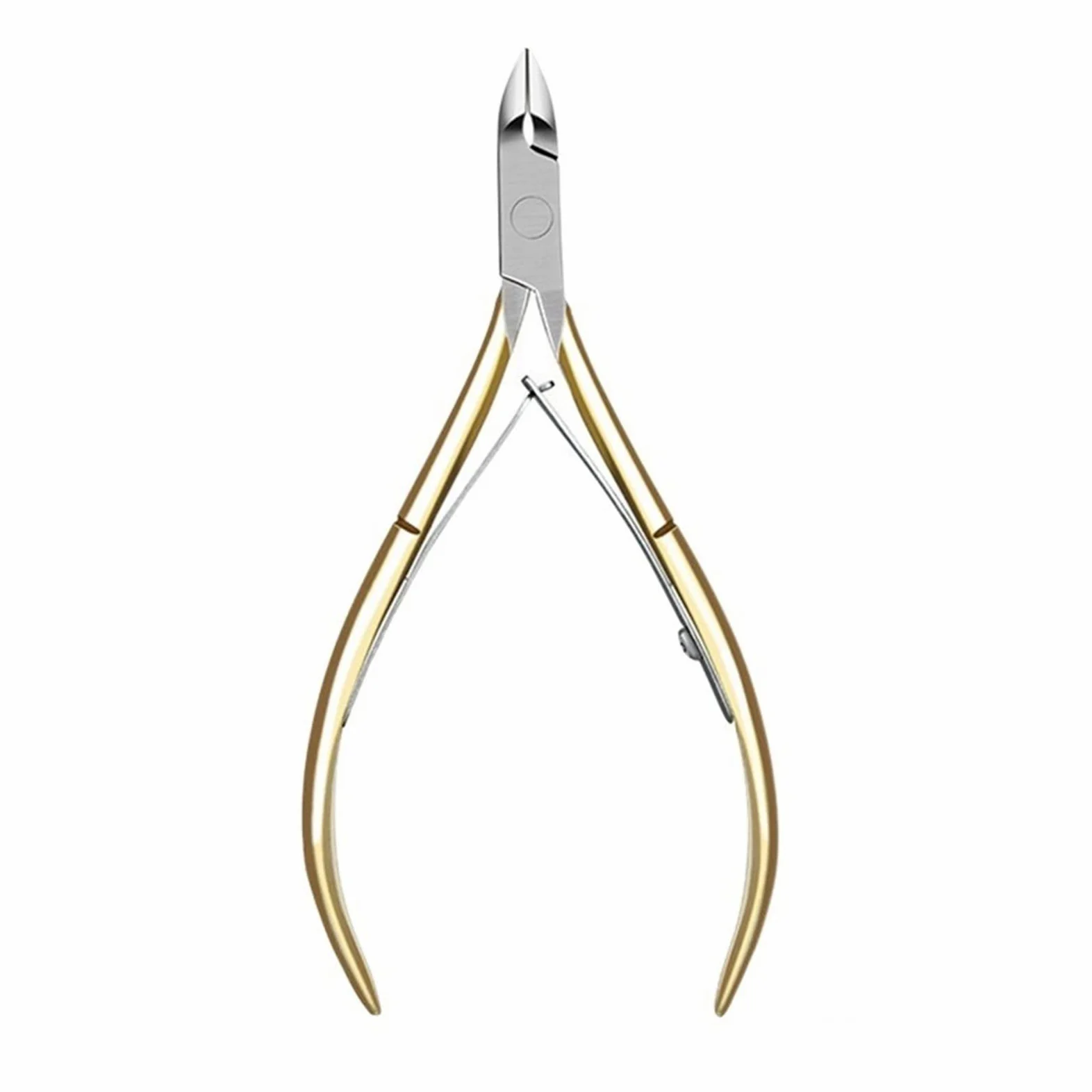 Tagliaunghie in acciaio inox per cuticole, professionale, per la cura delle dita, per manicure, tagliaunghie, oro e argento (oro)