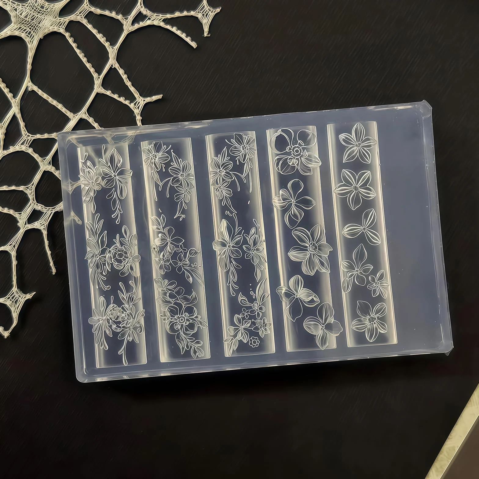 Forme per Unghie 3D Fiori in Silicone Strumenti per Unghie Fiori Primavera Gel Nail Art Charms in Resina per Decorazioni Unghie Accessori per Design Unghie