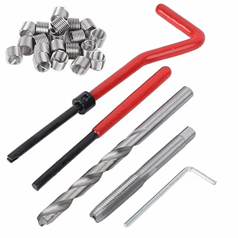 M7 Inserti di Riparazione Filettatura, Kit 25 Pezzi, Inserti Metrici 7 mm, Scatola di Plastica
