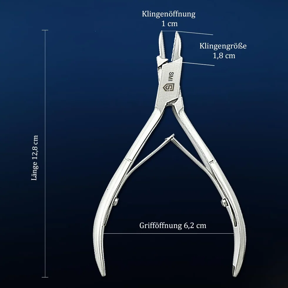 SMI 12.7 cm Tagliaunghie di precisione per Unghie Tronchesino Unghie Manicure Pedicure Unghie Spesse Incarnite Acciaio Inox