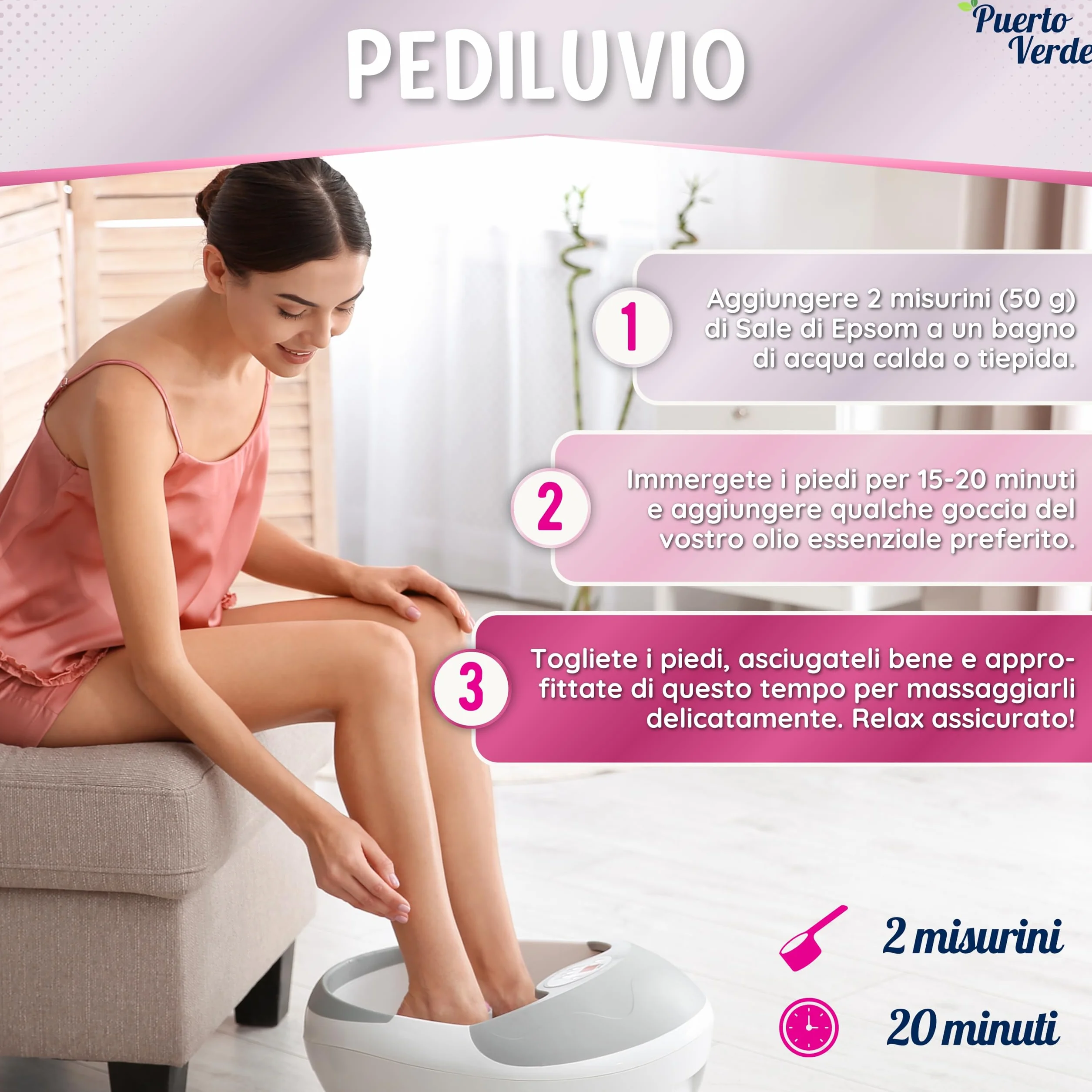 • Sale di Epsom Puro 3 Kg. Fonte Concentrata di Magnesio. Sale da Bagno a Rapida Dissoluzione per il Rilassamento Muscolare e il Buon Sonno. Cura di Pelle e Capelli. Produzione Europea.