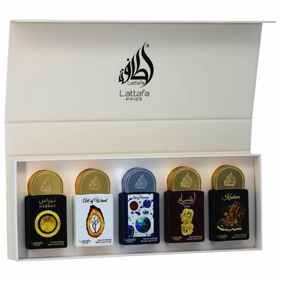 Lattafa Pride Eau de Parfum Set Regalo Collezione No.3 (5 x 20ml) | Set Regalo di Profumi di Lusso per Uomini e Donne | Fragranze Arabe a Lunga Durata | Mini Spray da Viaggio