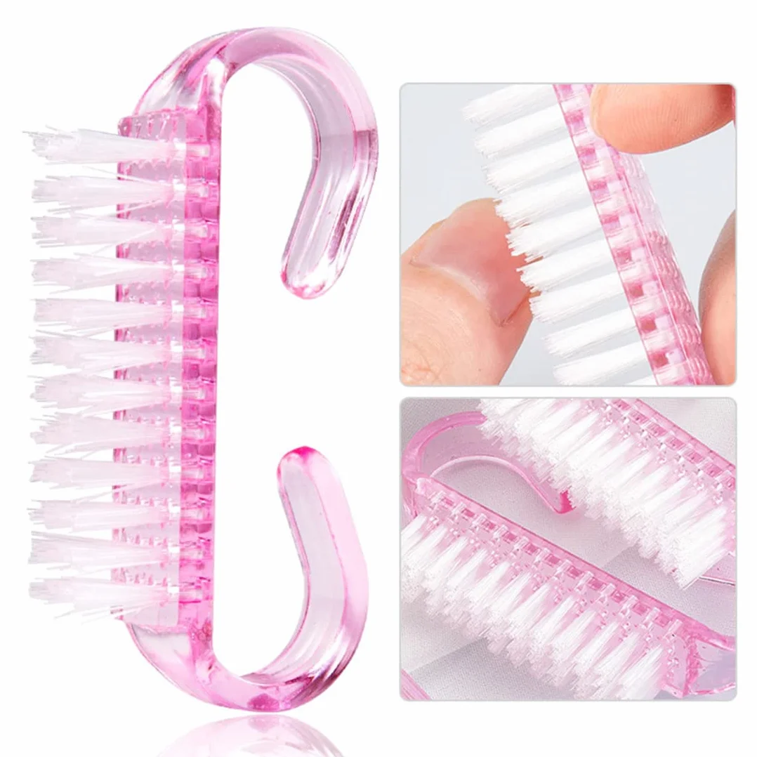 6 Pacchi Maniglia Grip Pennello per Unghie Unghia Spazzola per Pulire Spazzola per Dita e Unghie Pulitore Pennelli per Pedicure per Uomini e Donne