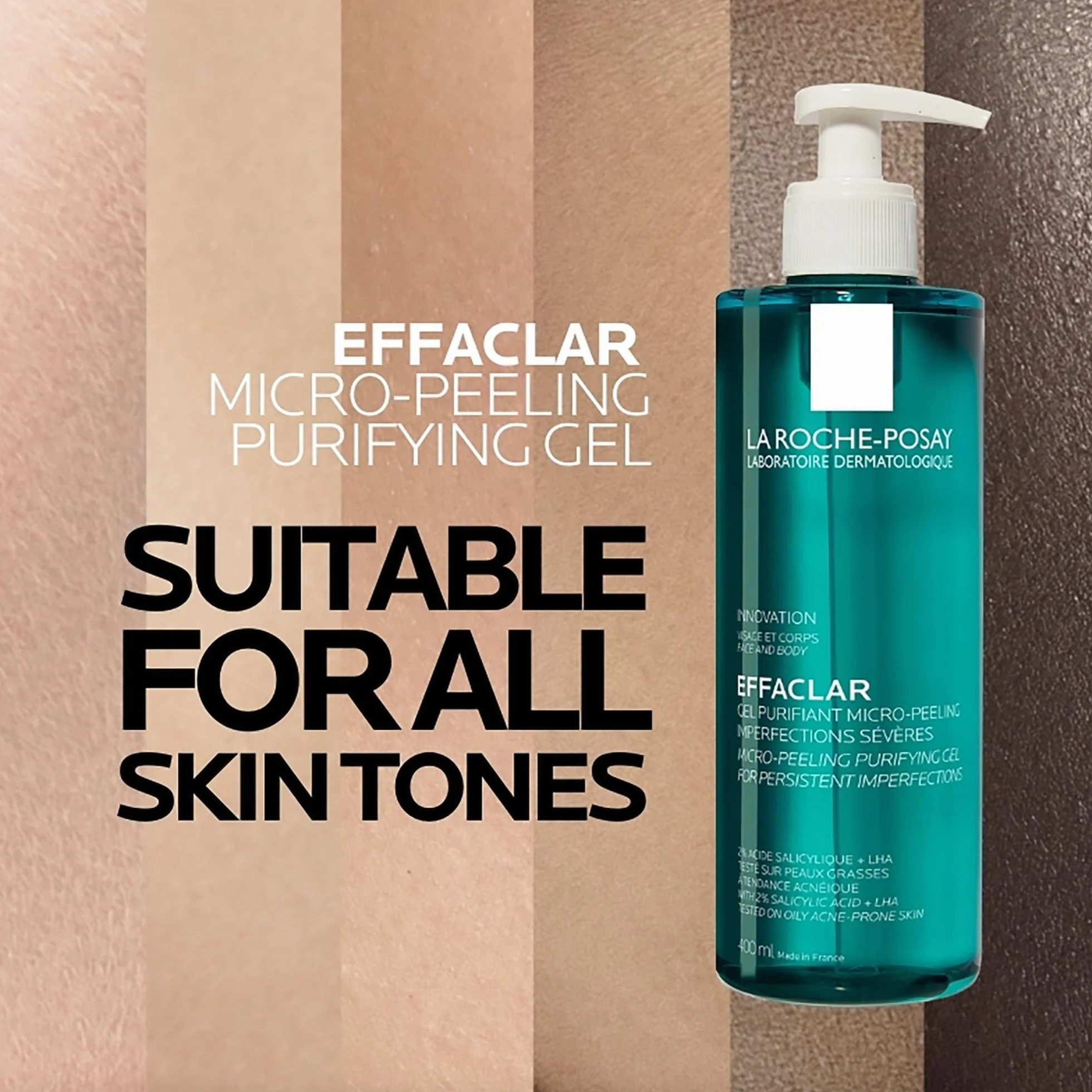 La Roche Posay Effaclar, Gel Purificante Micro-Peeling, Per Pelli Grasse a Tendenza Acneica, Azione Detergente, Pelle Levigata, Rimuove Sebo e Impurità + Routine Correlate a Questo Prodotto