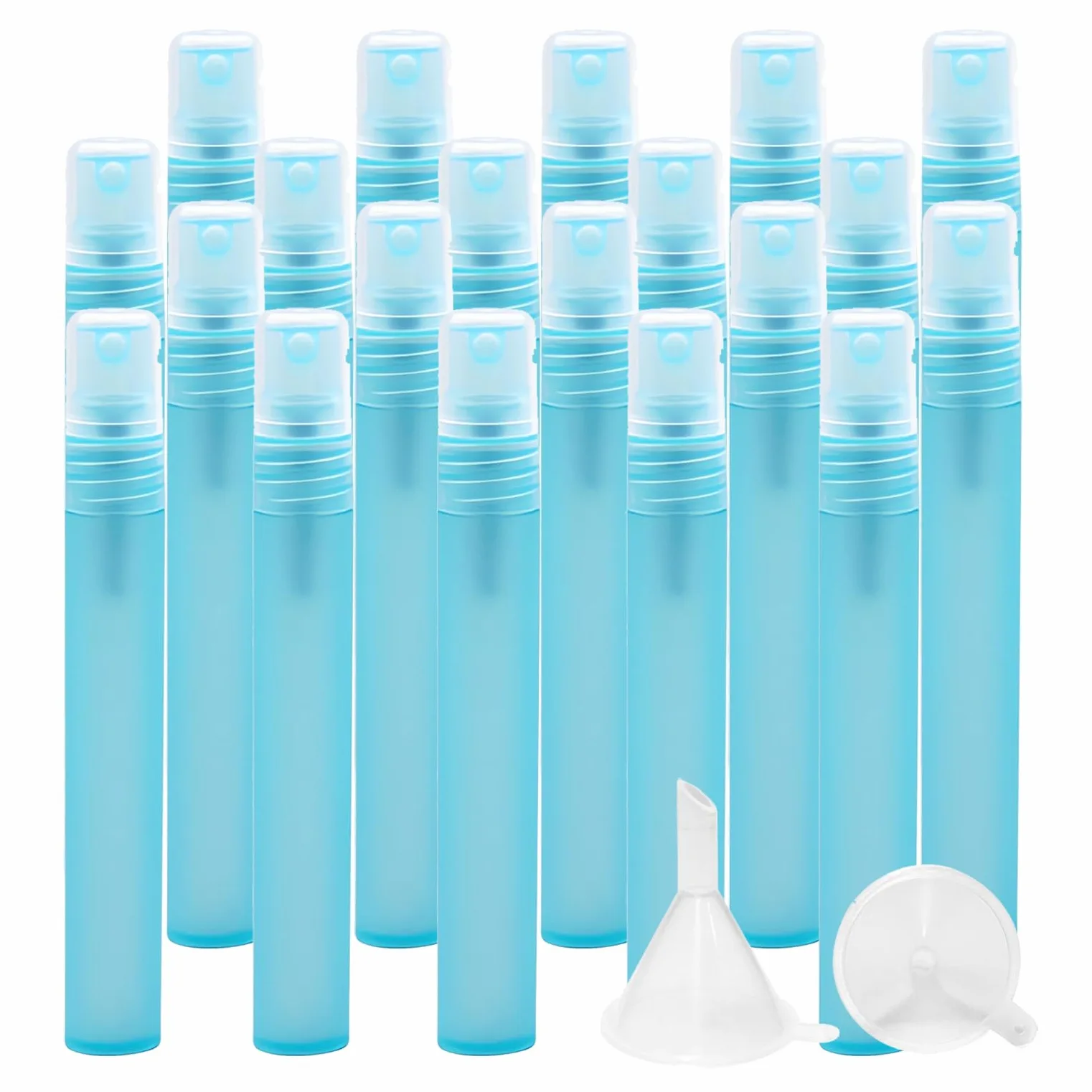 100 Pezzi 10ml Glassato Blu plastica flacone spray Piccolo Flacone Spray per Nebbia Riutilizzabile Portatile, Bottiglia di Profumo, Cosmetica, Viaggio