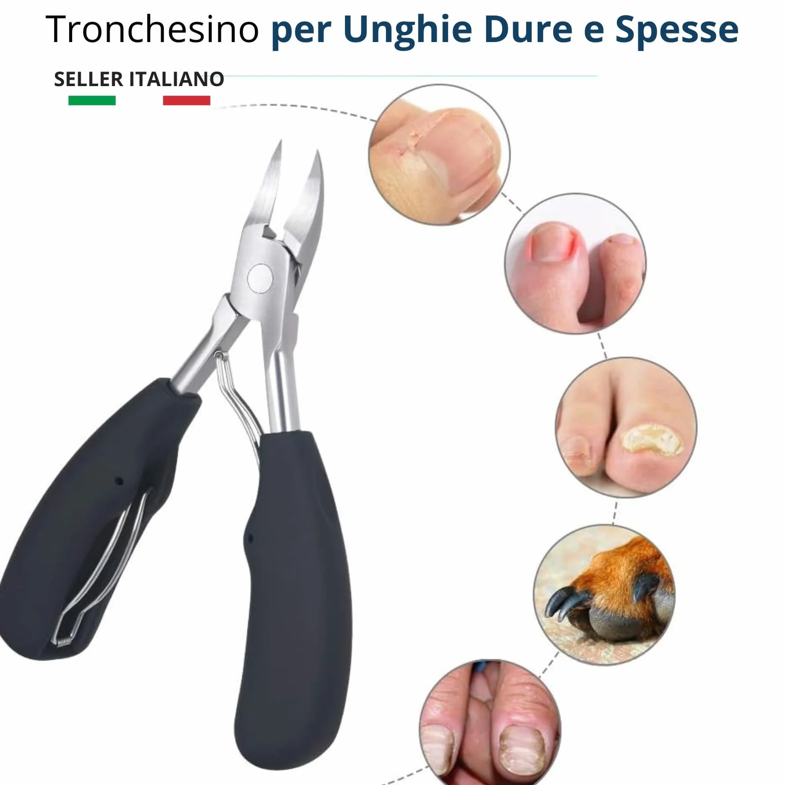 Tronchesino Unghie Piedi Tronchesino Cuticole Tagliaunghie Professionale in Acciaio Inox per Unghie Incarnite, pedicure, manicure, unghie piedi e mani
