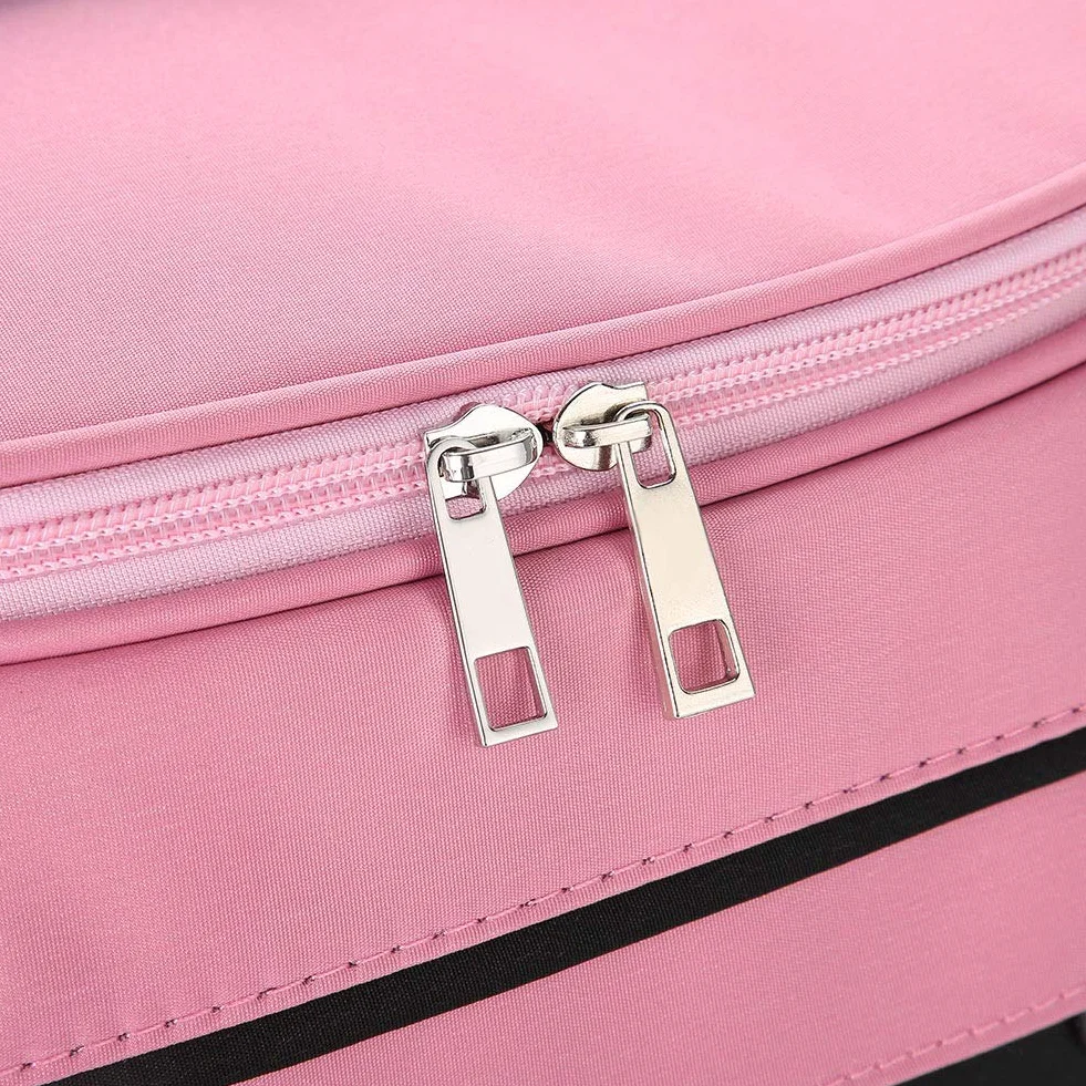 Brrnoo Borsa parrucchiere Borsa trasporto per accessori per parrucchieri professionale di grande capacità Borsa viaggio per attrezzi salone Rosa