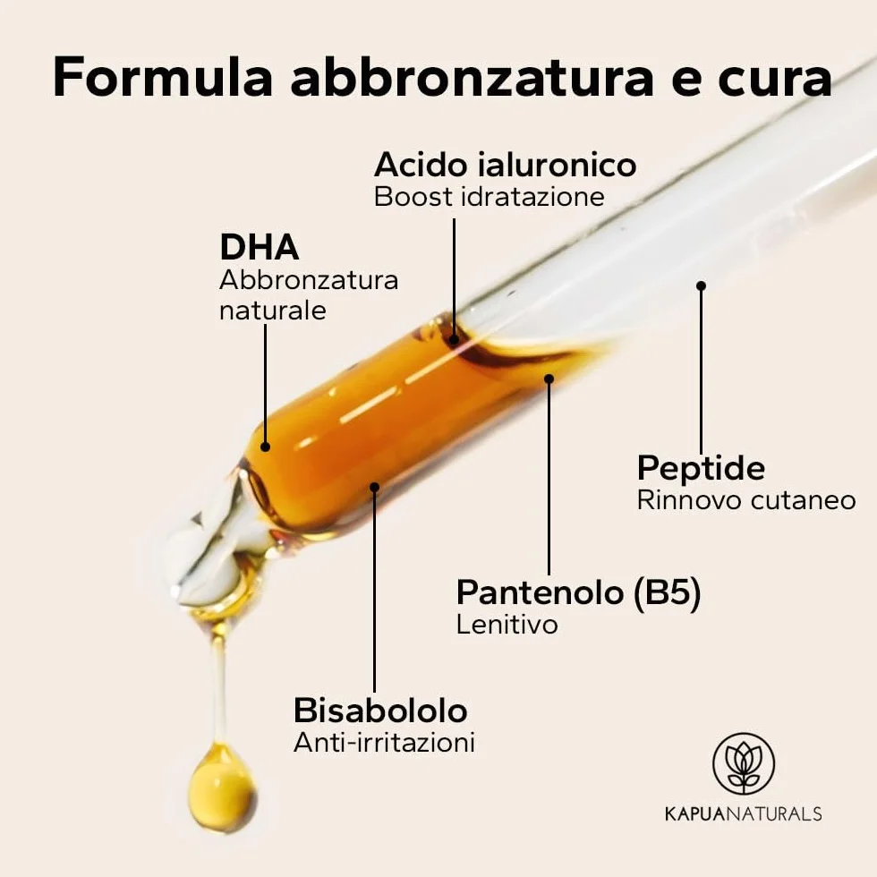 Tanning Drops • Gocce autoabbronzanti viso • 30ml sistema TAN&CARE per un colorito uniforme e naturale • gocce miscelabili • con la tua crema • pH calibrato • booster peptidico • Prodotto in Germania