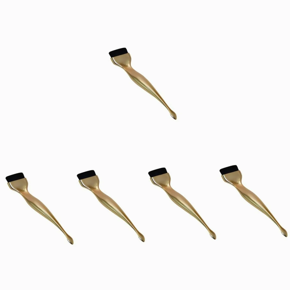 FRCOLOR 5 pennelli per fondotinta, pennelli per trucco per pennello, piccolo pennello liquido per fondotinta, liquido portatile, senza lasciare traccia, piatto