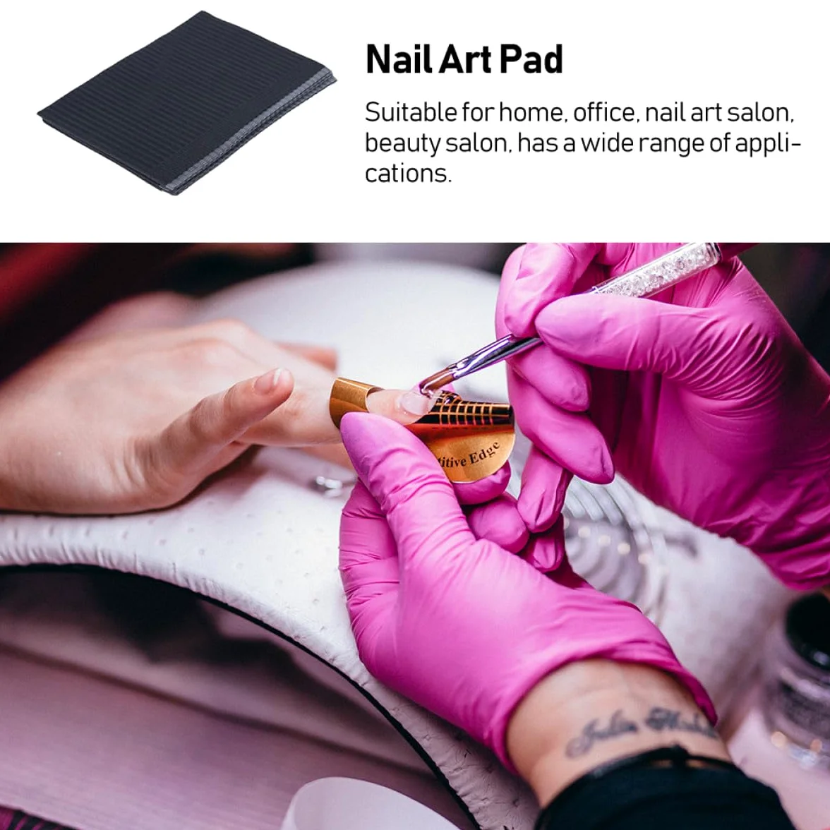 Toyvian Tappetino Monouso per Manicure 125 Pezzi Tampone Assorbente per Nail Art Tovagliette Morbide e Inodore per Saloni e Uso Professionale per Salone Bellezza e Casa