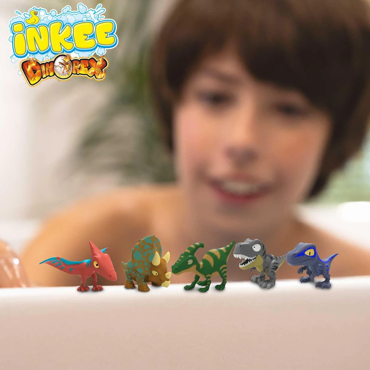 INKEE Bombe da bagno bambini con dinosauro sorpresa, bath bombs 100g profumo pesca e avocado, bombe bagno bambini naturali e idratanti