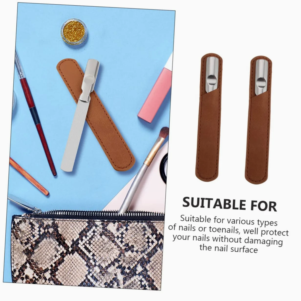 FRCOLOR 6sets Unghie Inossidabile Con Custodia Utensili Per Manicure e Pedicure Resistente e Facile Usare Per Unghie e