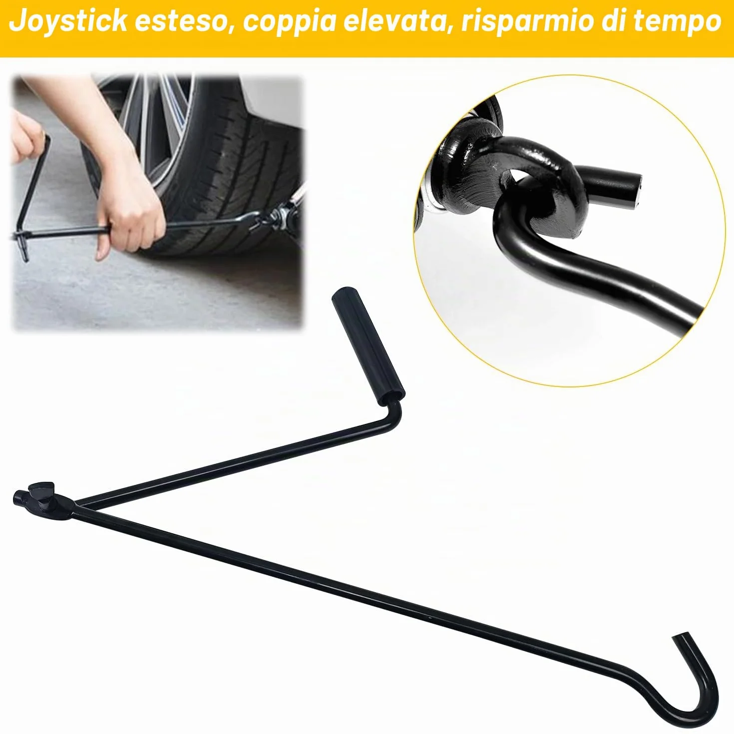 Generale Chiave Inglese a Cricchetto 34cm con Manovella Estesa e Adattatori