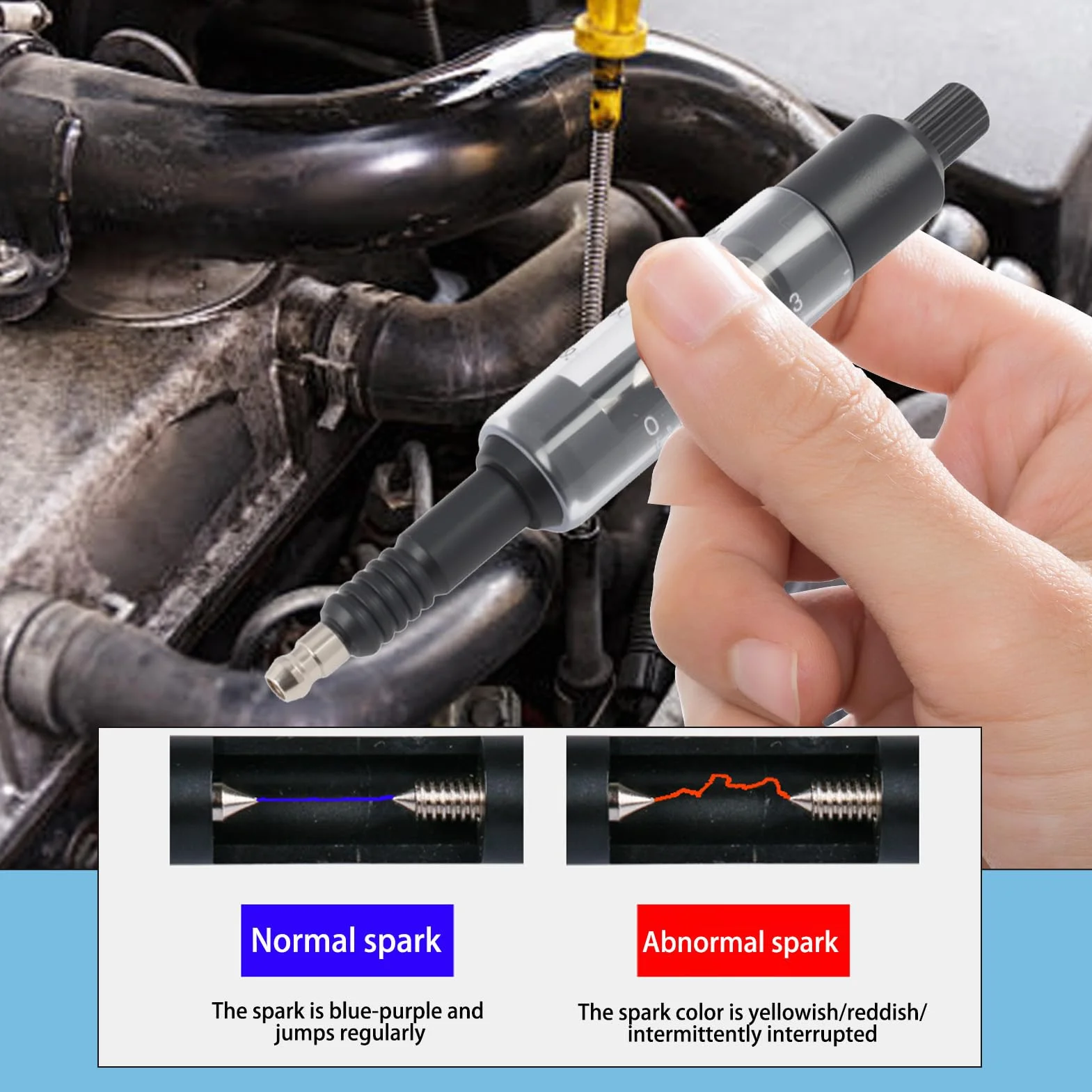 Tester per Candele e Scintille, Test di Tensione Auto, Strumento di Diagnosi per Sistemi di Accensione