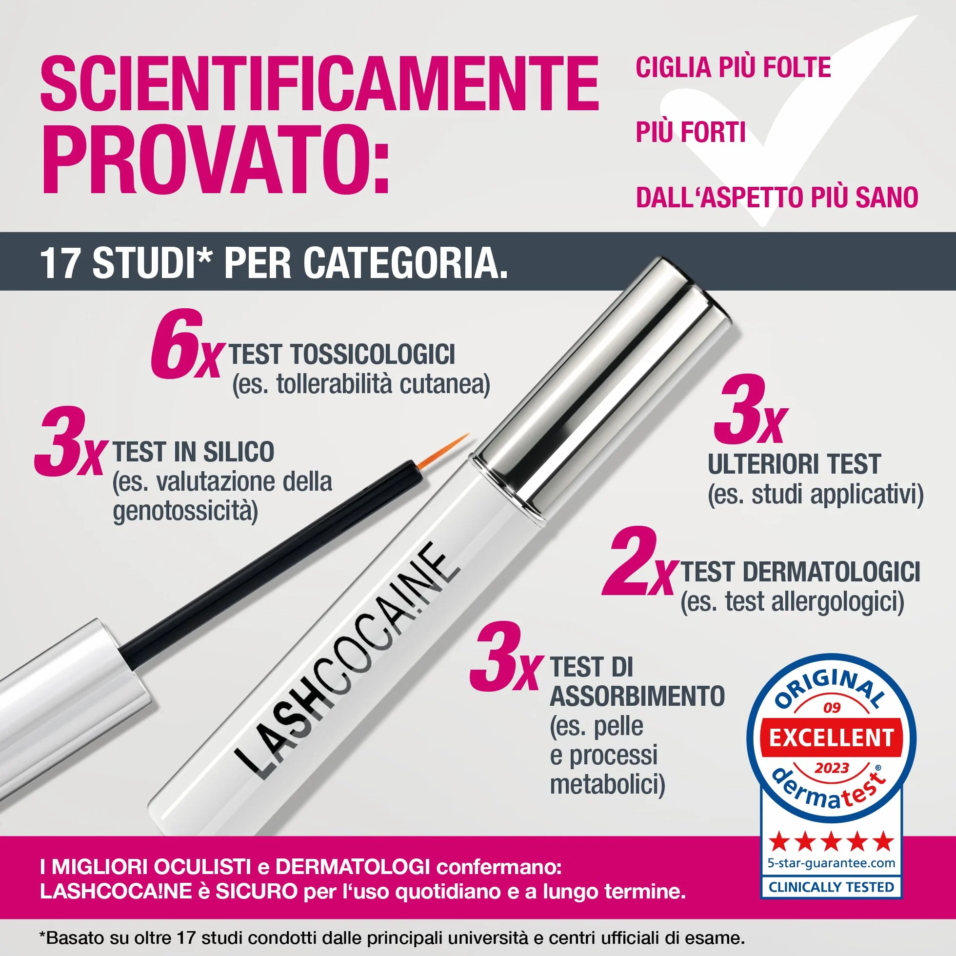 Siero professionale per ciglia LASHCOCA!NE® Svenja Walberg Booster allungamento rapido vegano