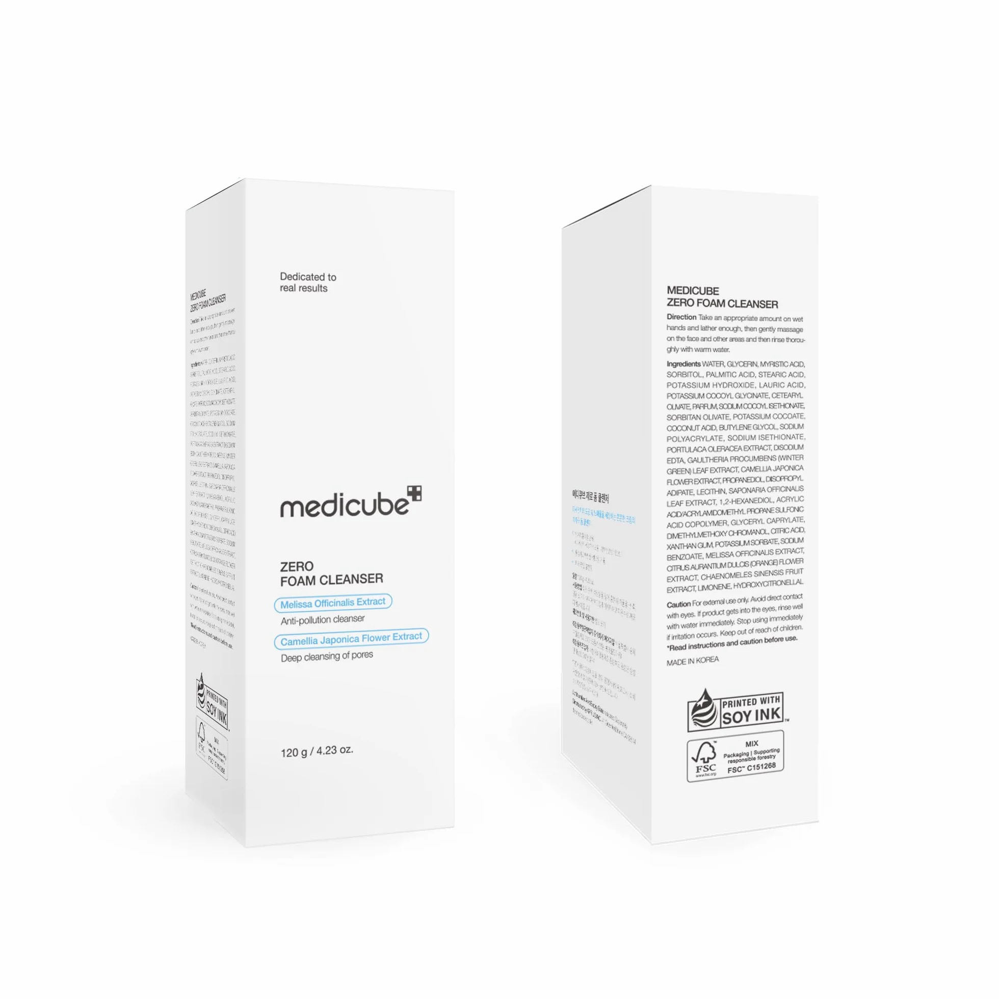 medicube Detergente Zero Foam Per Pelli Sensibili, Per Il Controllo Del Sebo, L'Equilibrio Dell'Umidità E La Riduzione Dei Pori, Korean Skincare 120 Fl Oz (Confezione Da 1), Foglie Di Clorogalum