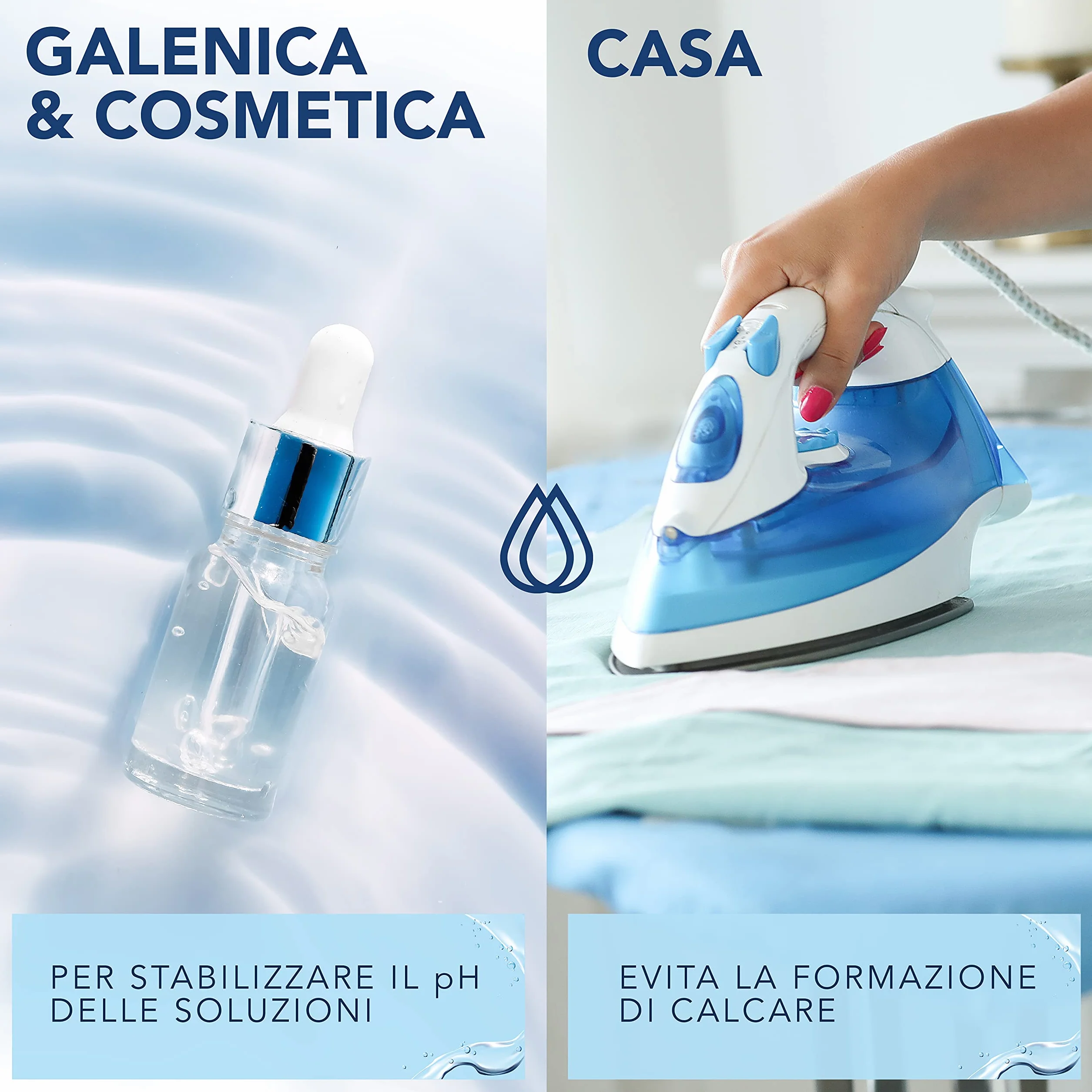 AIESI® Acqua Bidistillata F.U. pura (5 litri) per uso clinico ed industriale, Distillata due volte, Demineralizzata, Made in Italy