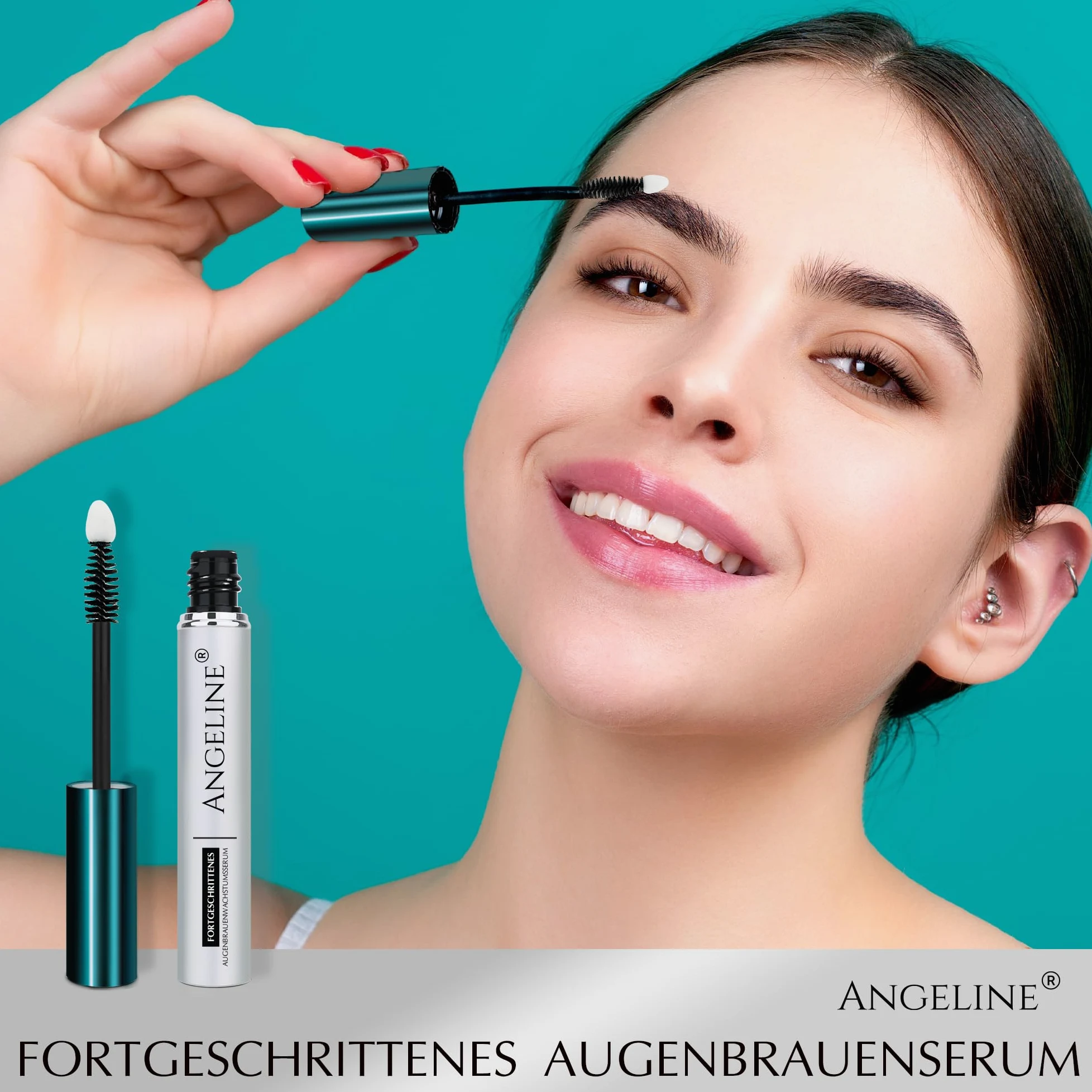 Siero per sopracciglia senza ormoni, siero per sopracciglia più lunghe, ciglia e sopracciglia più folte, crescita rapida delle sopracciglia, 5 ml (5 ml)