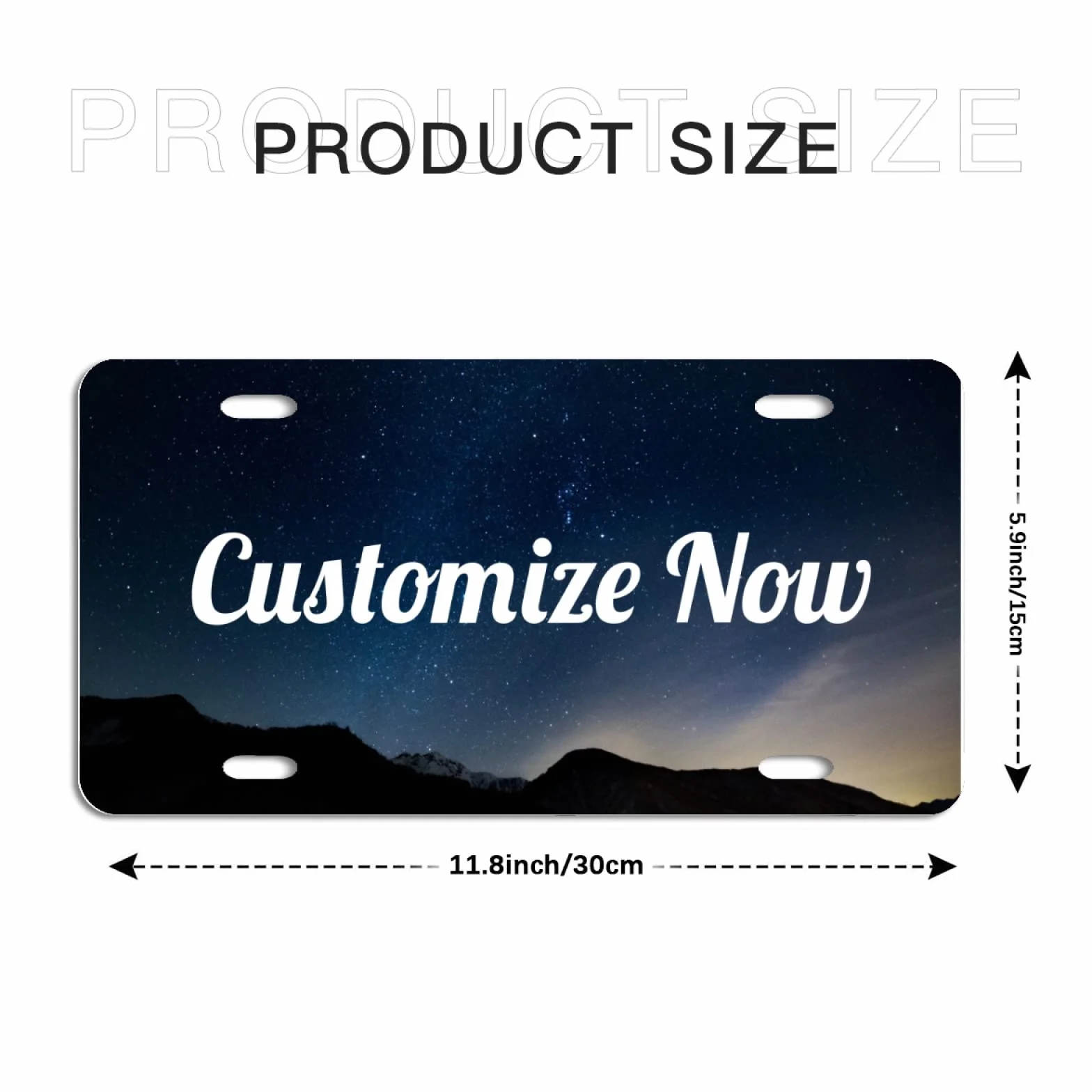 Targa personalizzata anteriore auto 6 x 12 cali Testo Foto Logo Art Design
