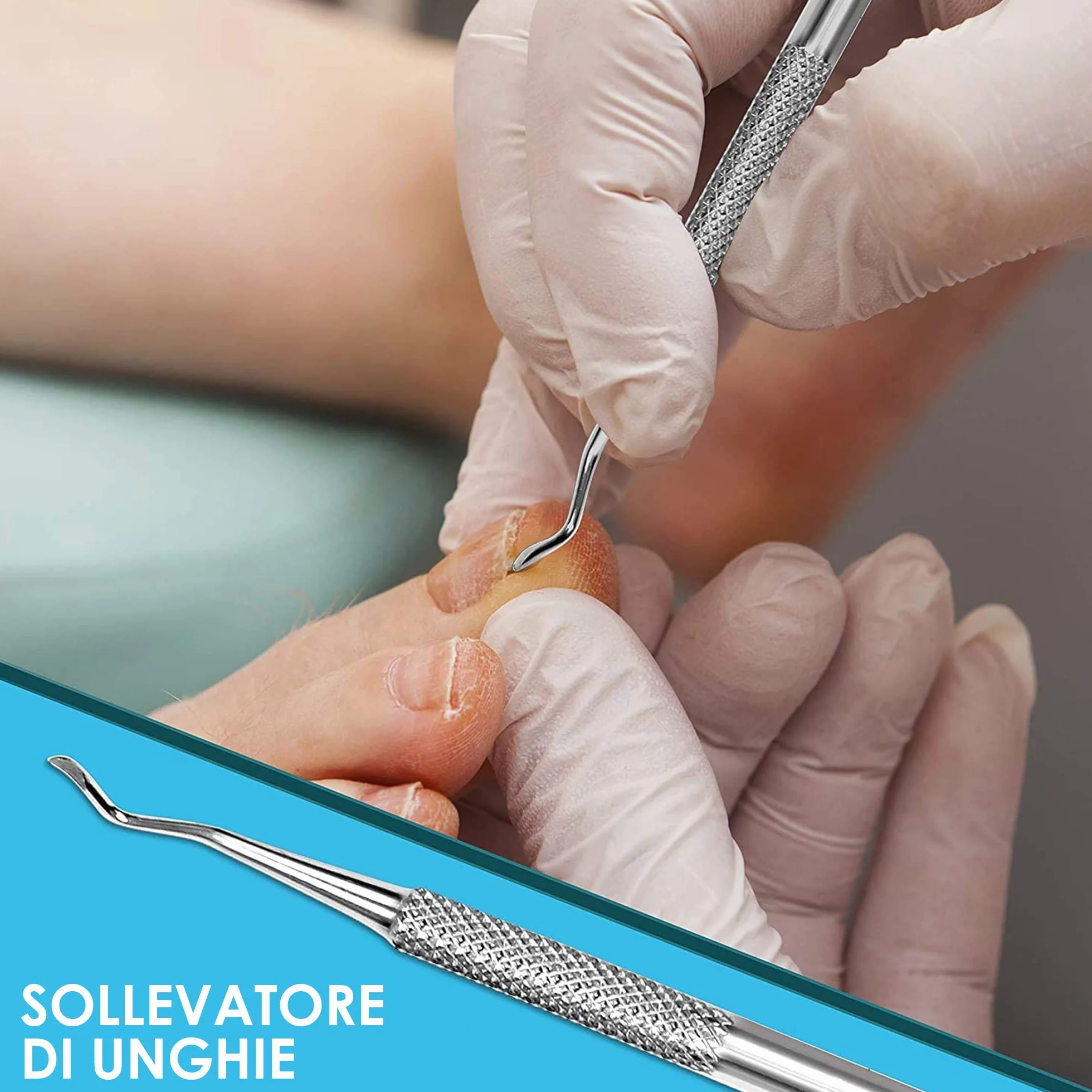 Candure Professionale Tagliaunghie Tronchesino per Unghie Spesse e Incarnite - Manicure Pedicure Attrezzi con Tronchesi, Sollevatore Unghie e Lima
