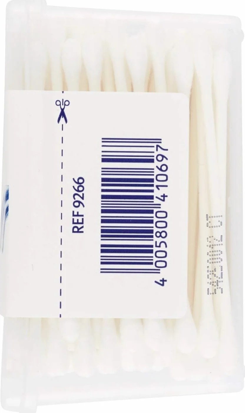 Hansaplast Bastoncini Cotonati in Carta Biodegradabile, 1 confezione x 200 pezzi, 100% Puro Cotone Idrofilo, Adatti per Pelli Sensibili, Made in Italy
