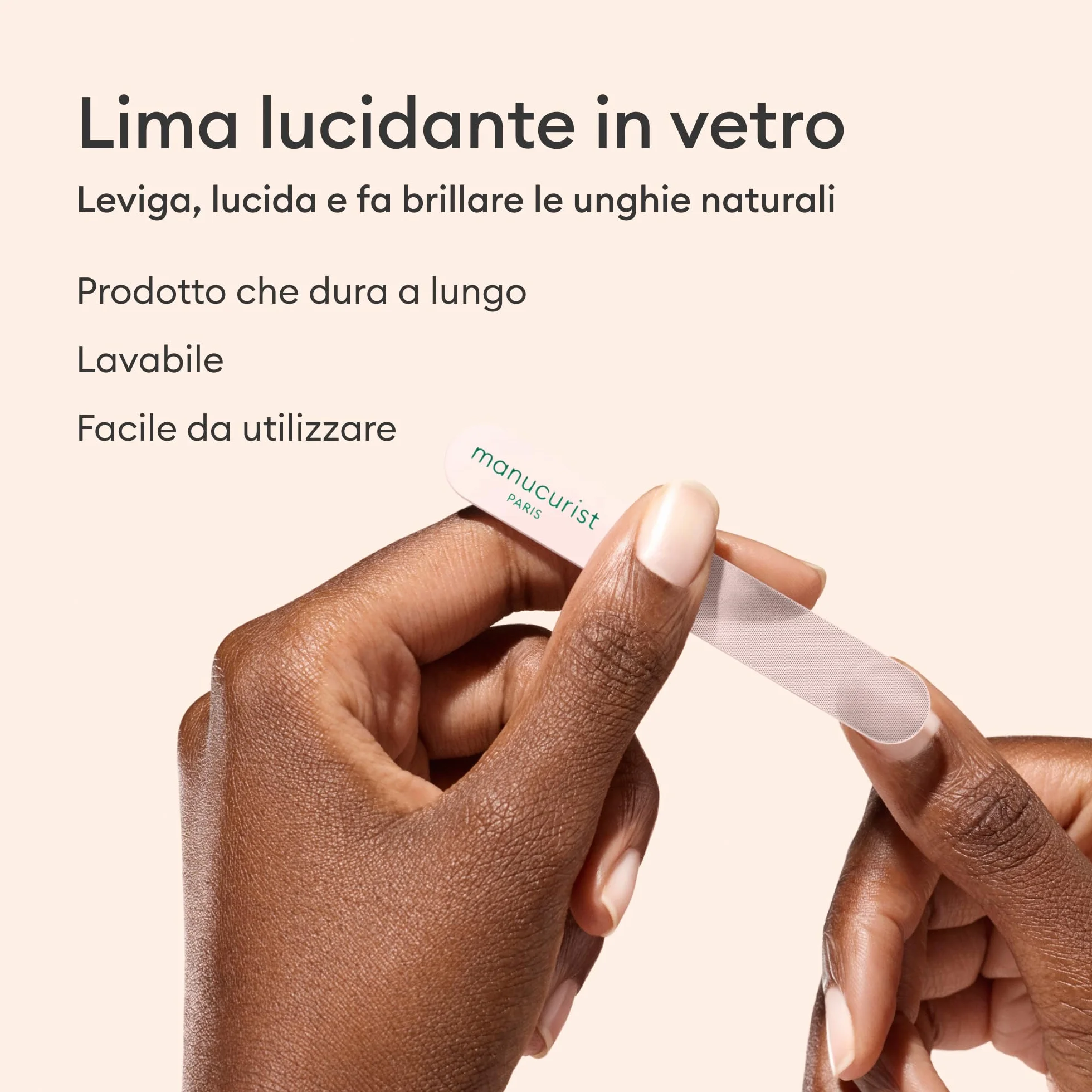Manucurist Trio Coltelleria – Set Esclusivo in Tubo con Lima per Unghie in Vetro, Buffer e Spingicuticole – Accessori per la Cura delle Unghie - Idee Regalo Donna - Regali Donna