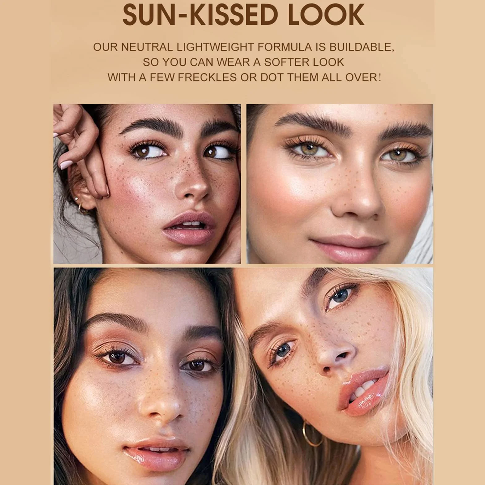 Penna Lentiggini, Freckles Pen, Facile da Colorare, Penna a Punti Morbida, per lentiggini a Simulazione Naturale per Trucco a Lunga, Naturale (01#Light Brown)