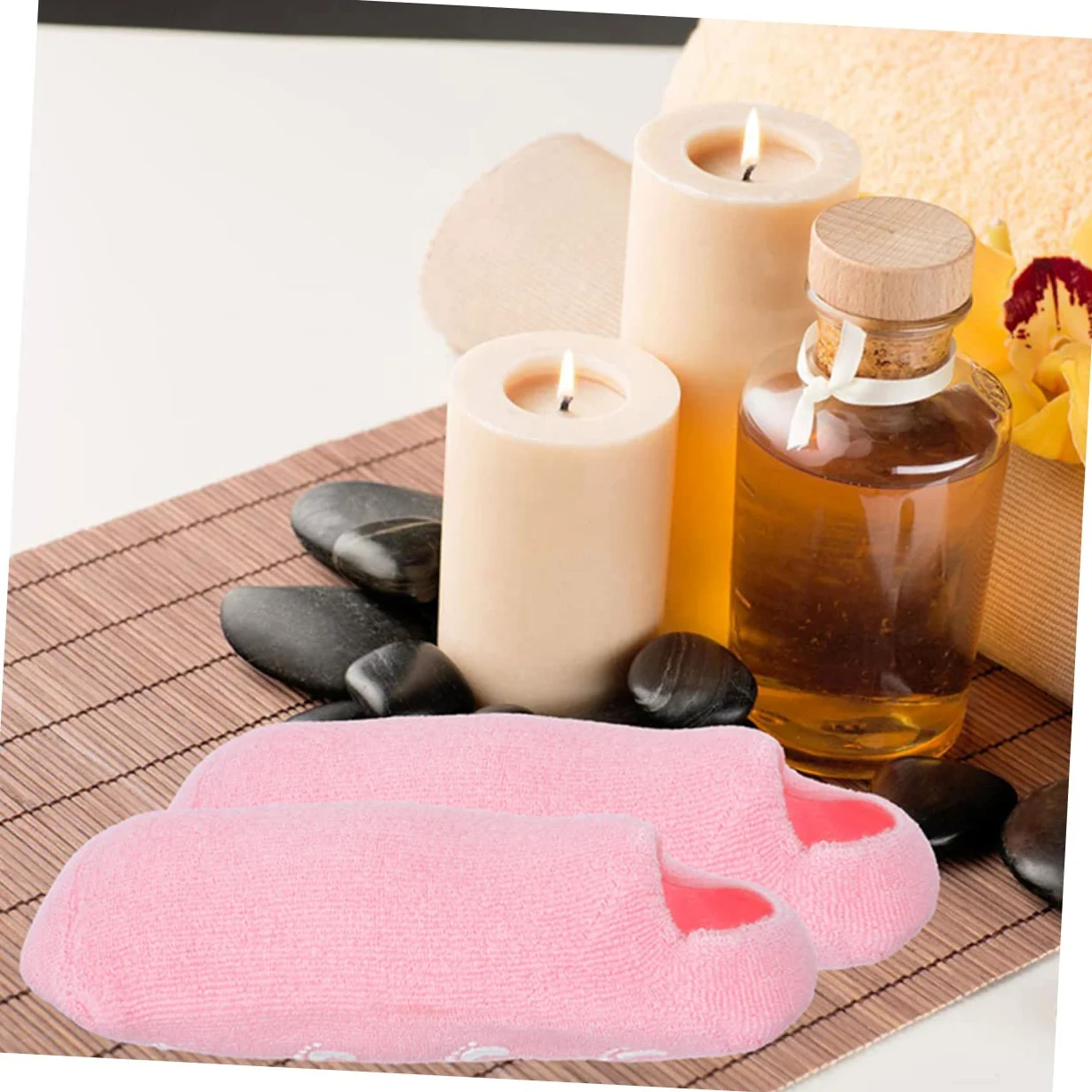 3paia Socks Idrogel Con Gel Idratante Di Calzini Antiscivolo Per Donna e Ragazza Comfort Per Piedi Secchi e Screpolati Per Spa e Notte