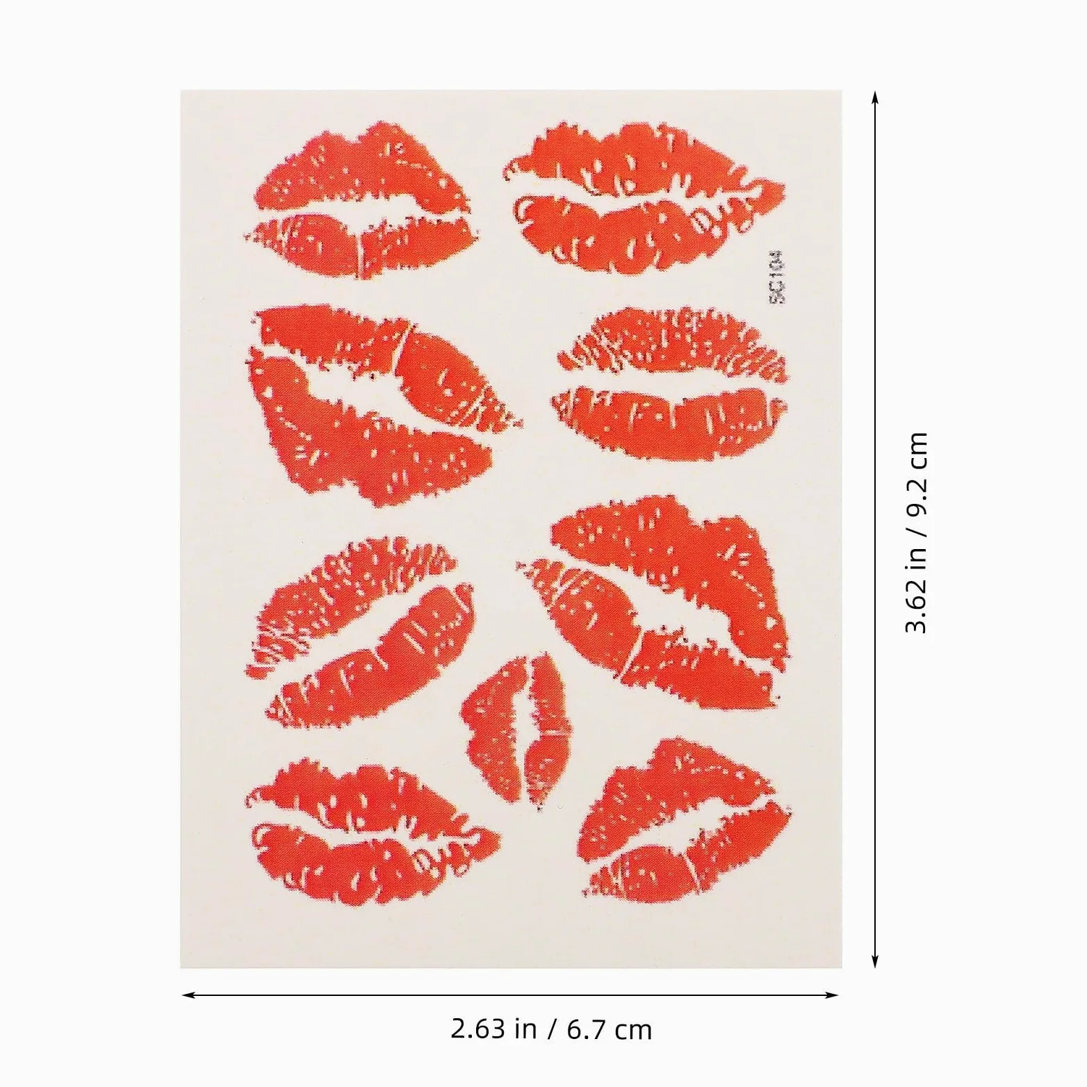 FRCOLOR 6 Tatuaggi Temporanei a Forma di Labbra Rosse per San, Adesivi Temporanei Impermeabili per La Festa di San
