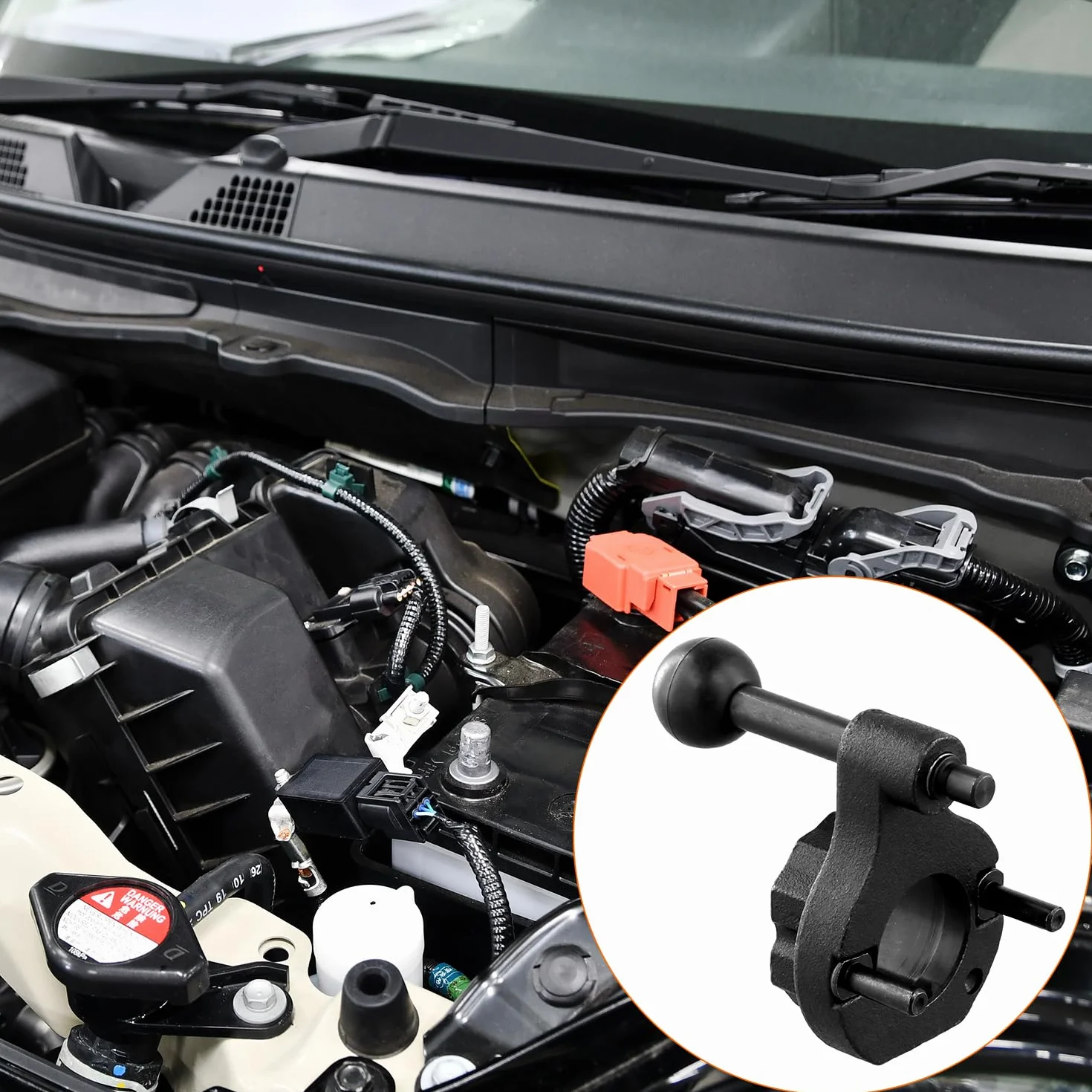 QWORK® Herramienta di Bloccaggio dell'albero Motore Compatibile con 1.6/2.0TDI